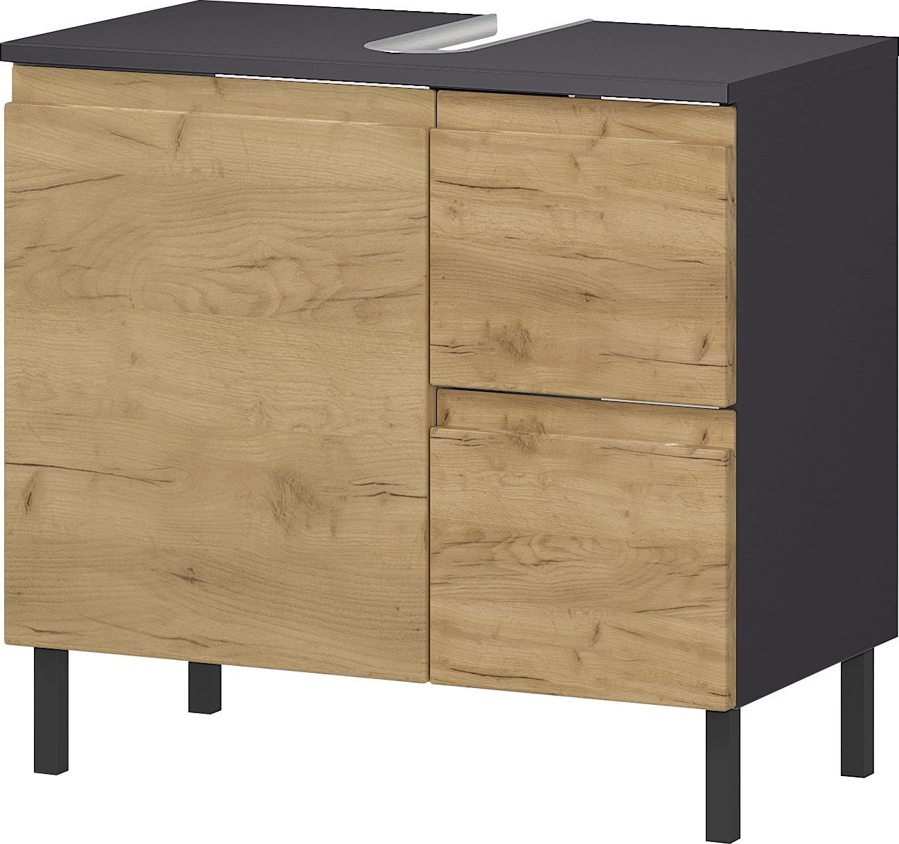 GERMANIA Waschbeckenunterschrank "Scantic" 1 Stk. tlg. mit Siphonausschnitt günstig online kaufen