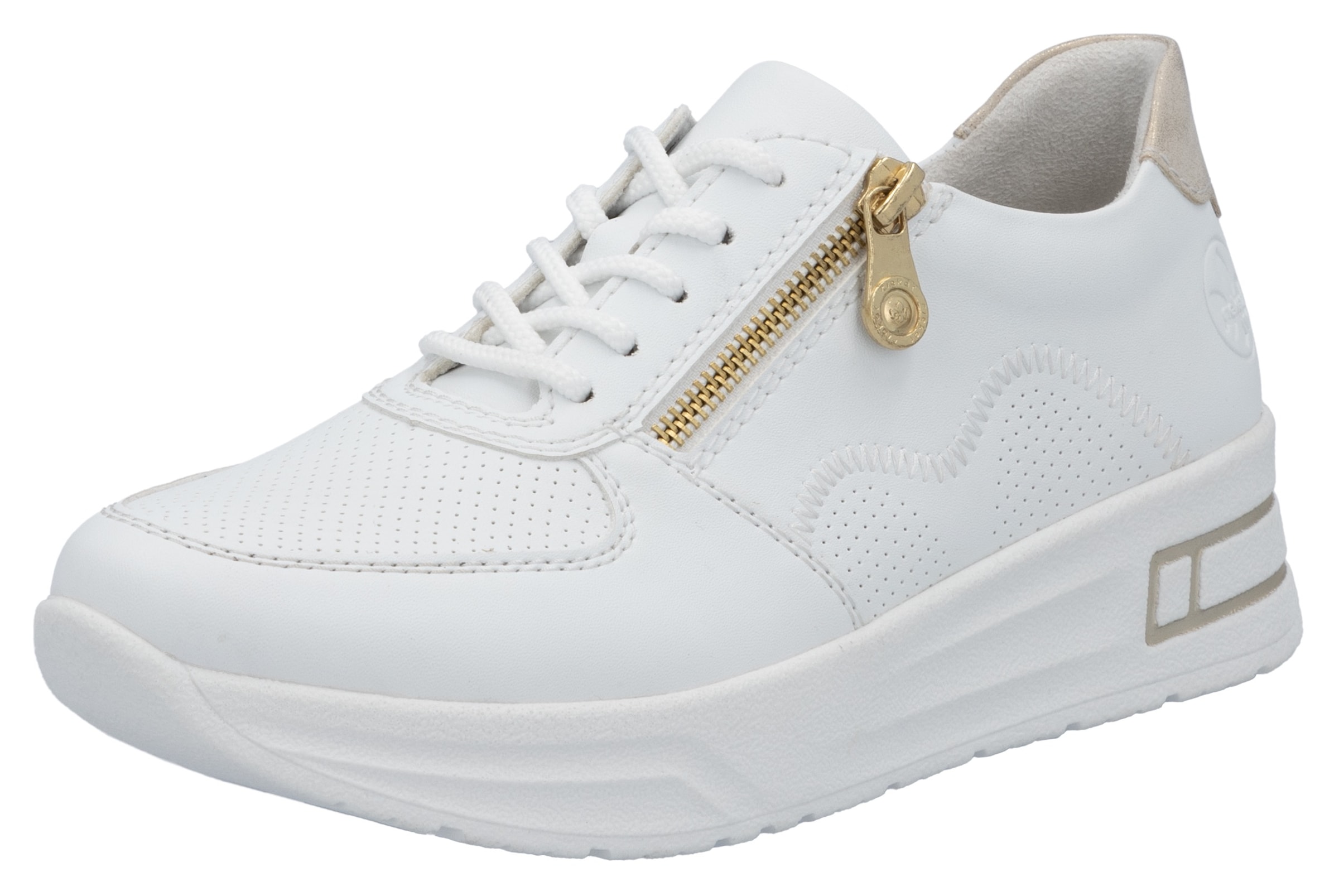 Rieker 1100000002199, Halbschuh, Schnürschuh, Freizeitsneaker mit Reißverschluss