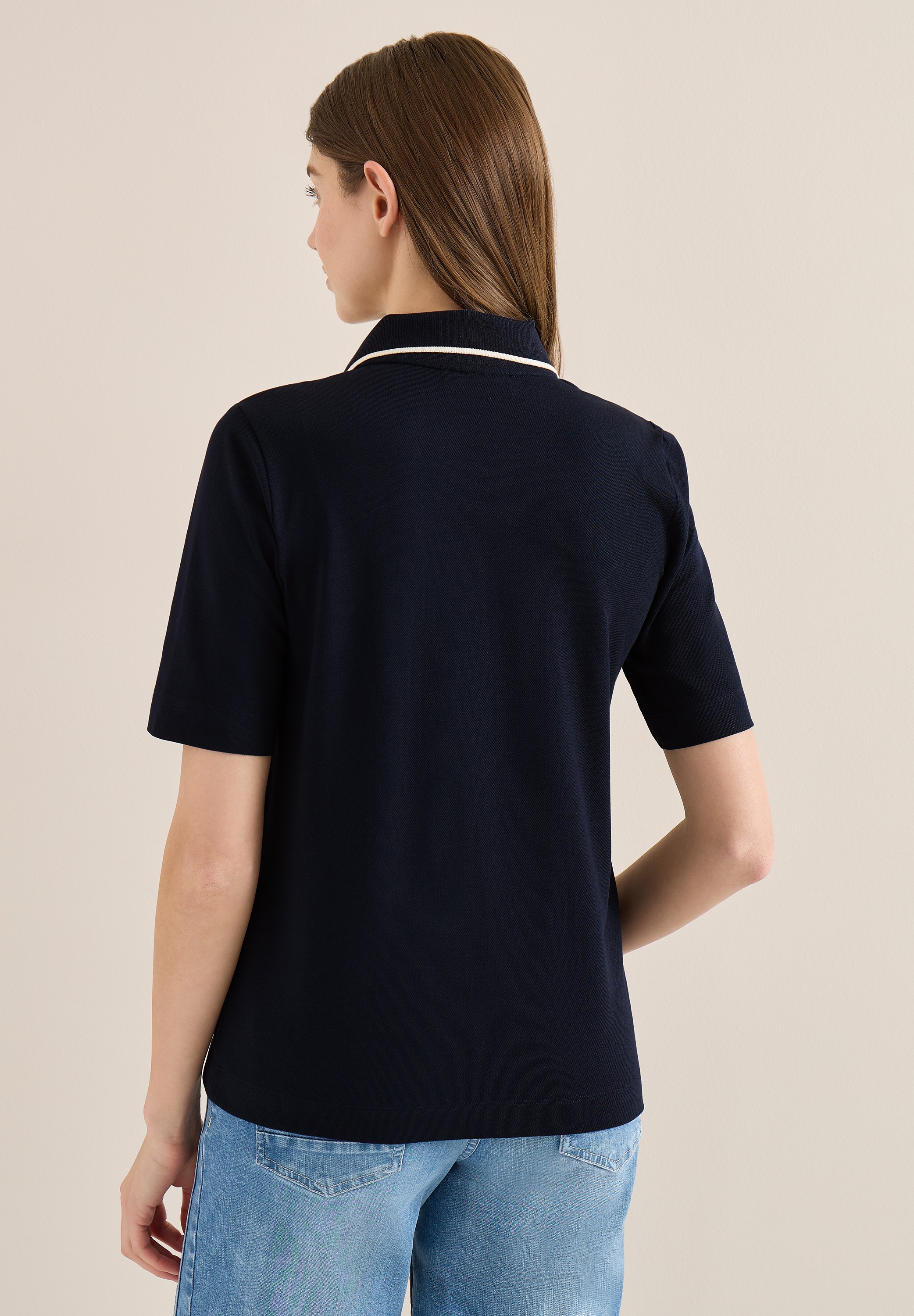 Cecil Poloshirt in Unifarbe günstig online kaufen