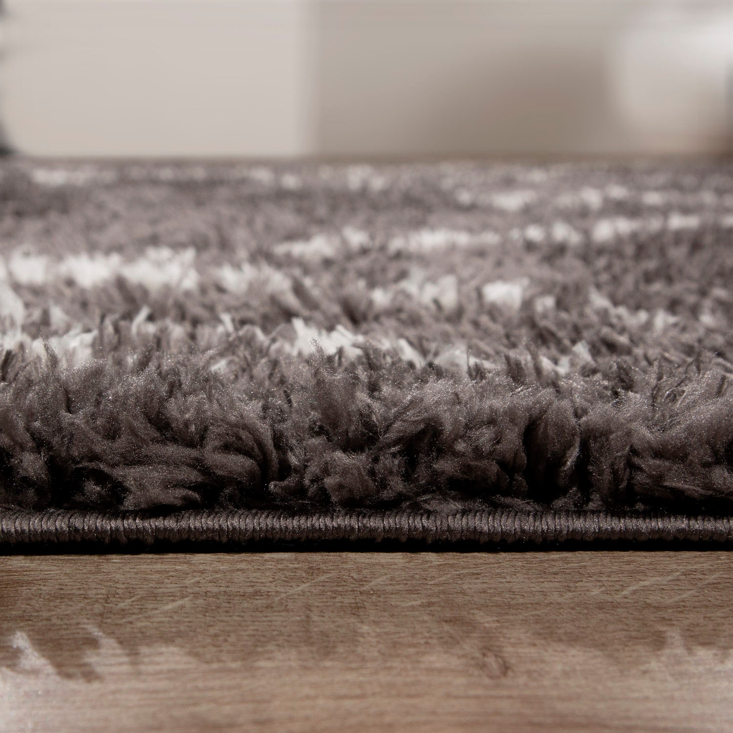 Paco Home Hochflor-Teppich »Orebro 170«, rechteckig, 44 mm Höhe, modernes Rauten Muster, besonders weich & kuschelig, mit Fransen