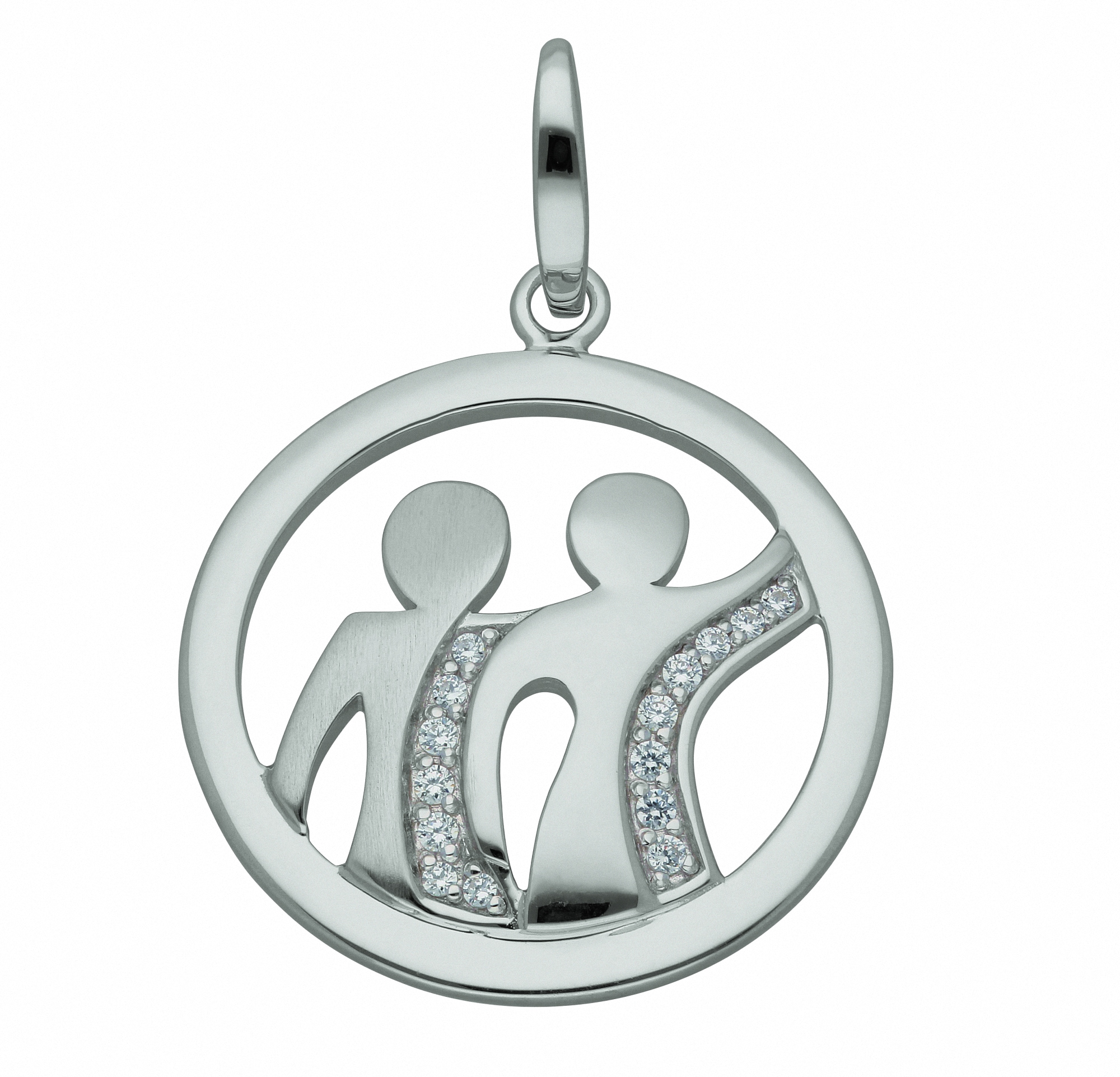 Adelia´s Kette ohne Anhänger »925 Silber Sternzeichen Anhänger Zwilling mit  Zirkonia Ø 25,2 mm«, Schmuckset - Set mit Halskette für kaufen | BAUR