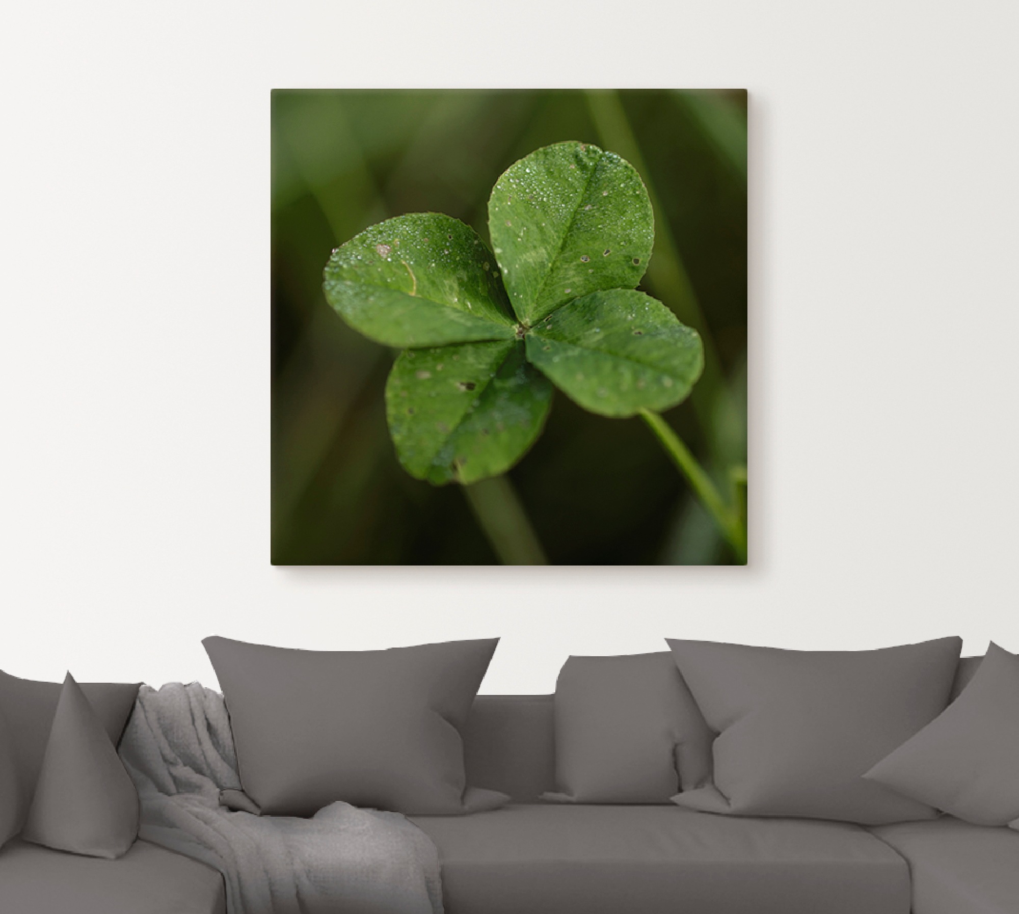 Artland Leinwandbild »Kleeblatt«, Blätter, (1 St.), auf Keilrahmen gespannt