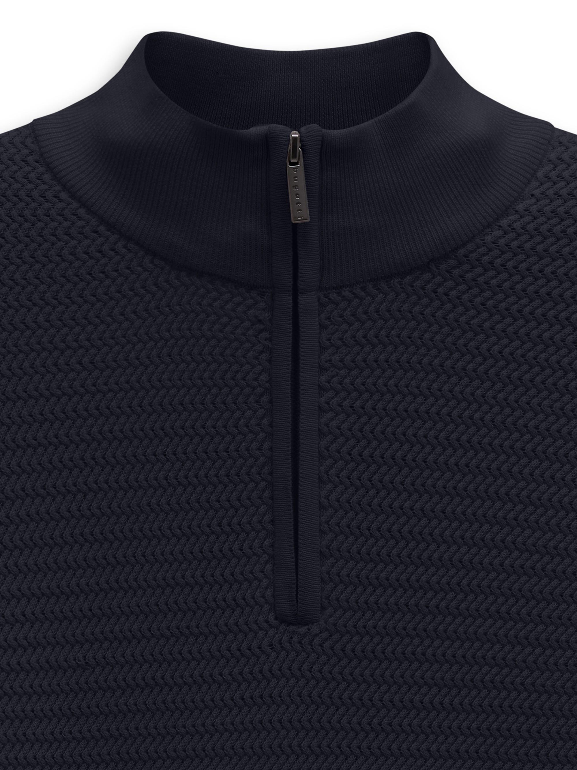 bugatti Troyer »Regular Fit« Regular Fit Baumwolle Struktur Stehkragen