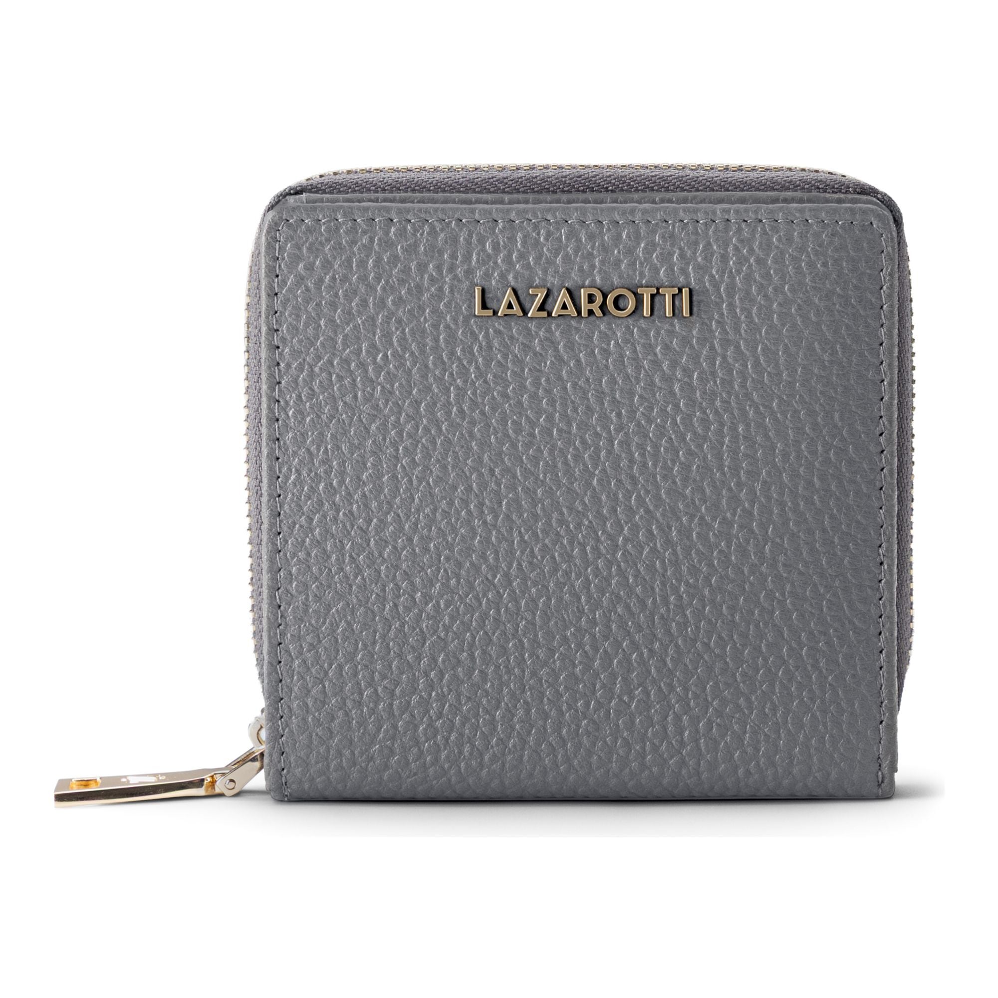Lazarotti Geldbörse "Bologna Leather Medium Zip-Around Geldbörse Leder 10 cm"