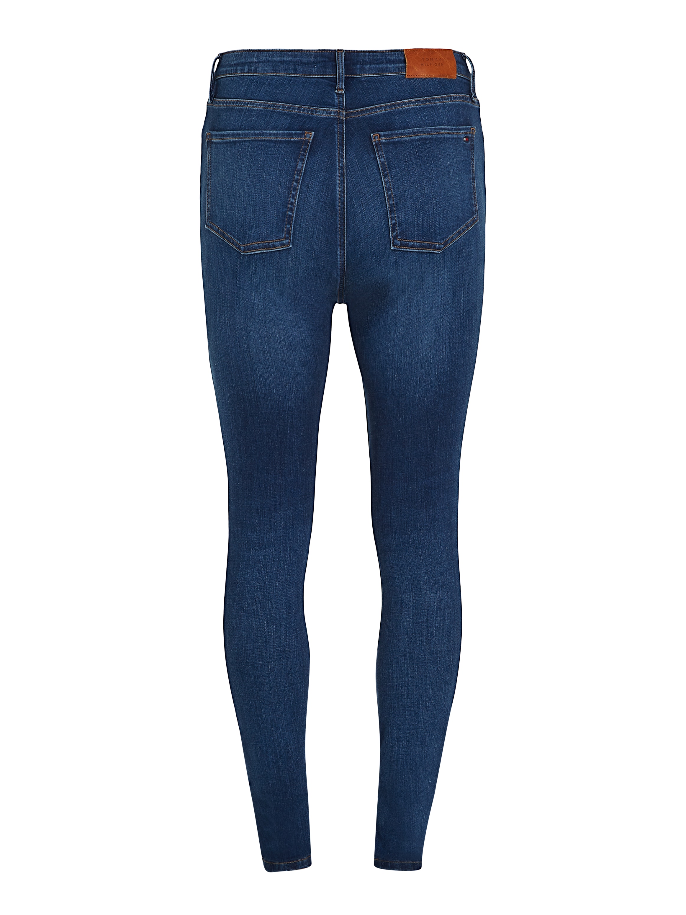 Tommy Hilfiger Skinny-fit-Jeans »COMO Skinny RW ACE mit Logo-Badge und knöchellangem Schnitt«, casual, skinny fit, Denim, normaler Bundabschluss