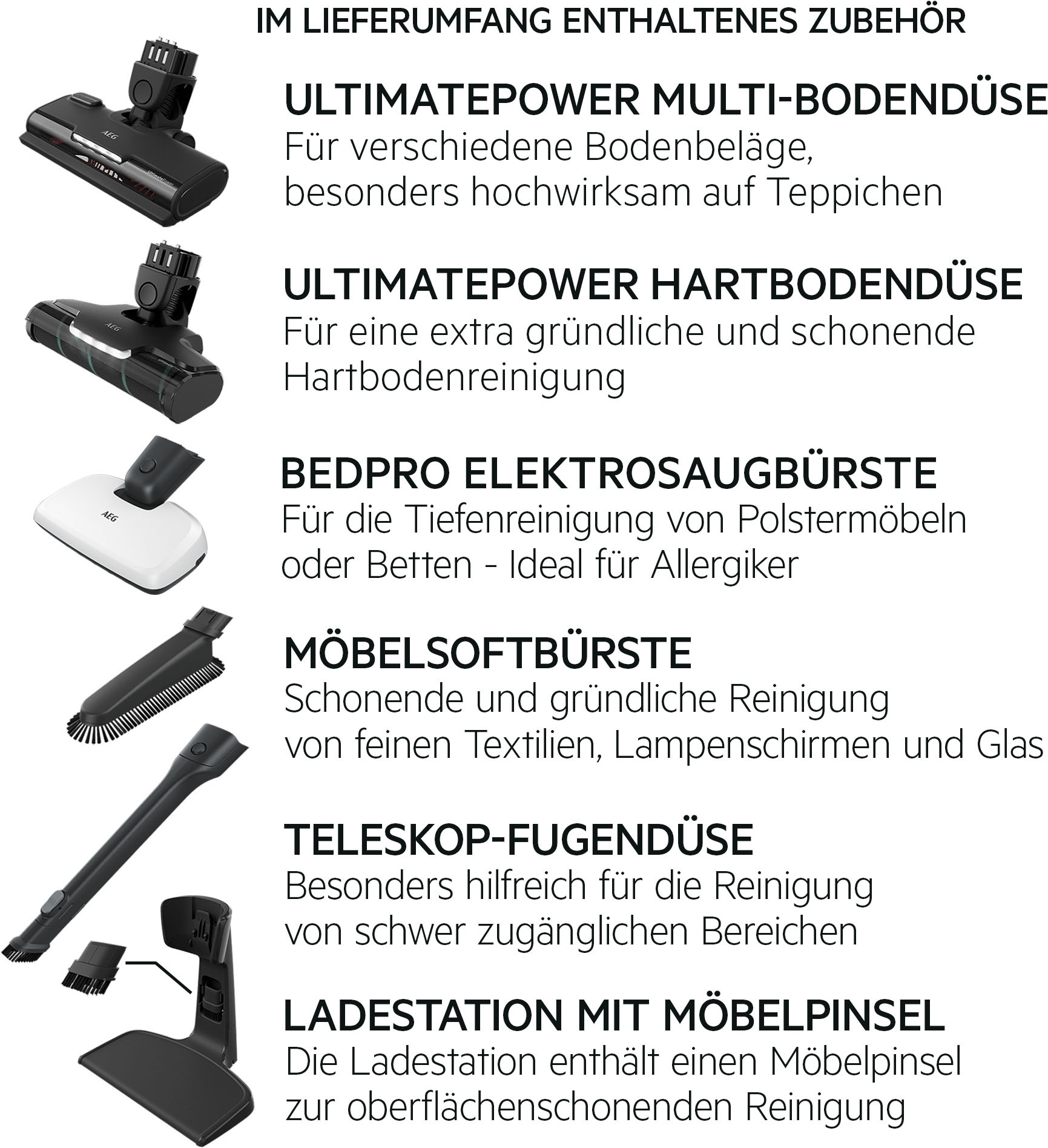 AEG AS52H212XN Aspirateur balai Batterie Sec Sans sac 0,3 L Blanc 2 Ah