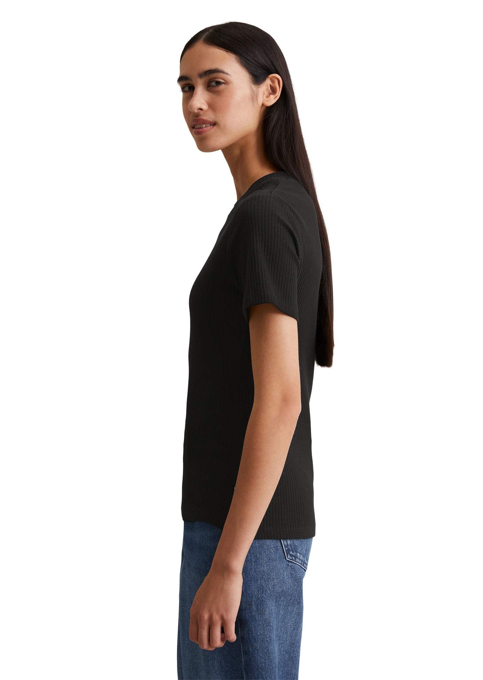 Marc O'Polo DENIM T-Shirt »aus elastischem Bio-Baumwolle-Mix«