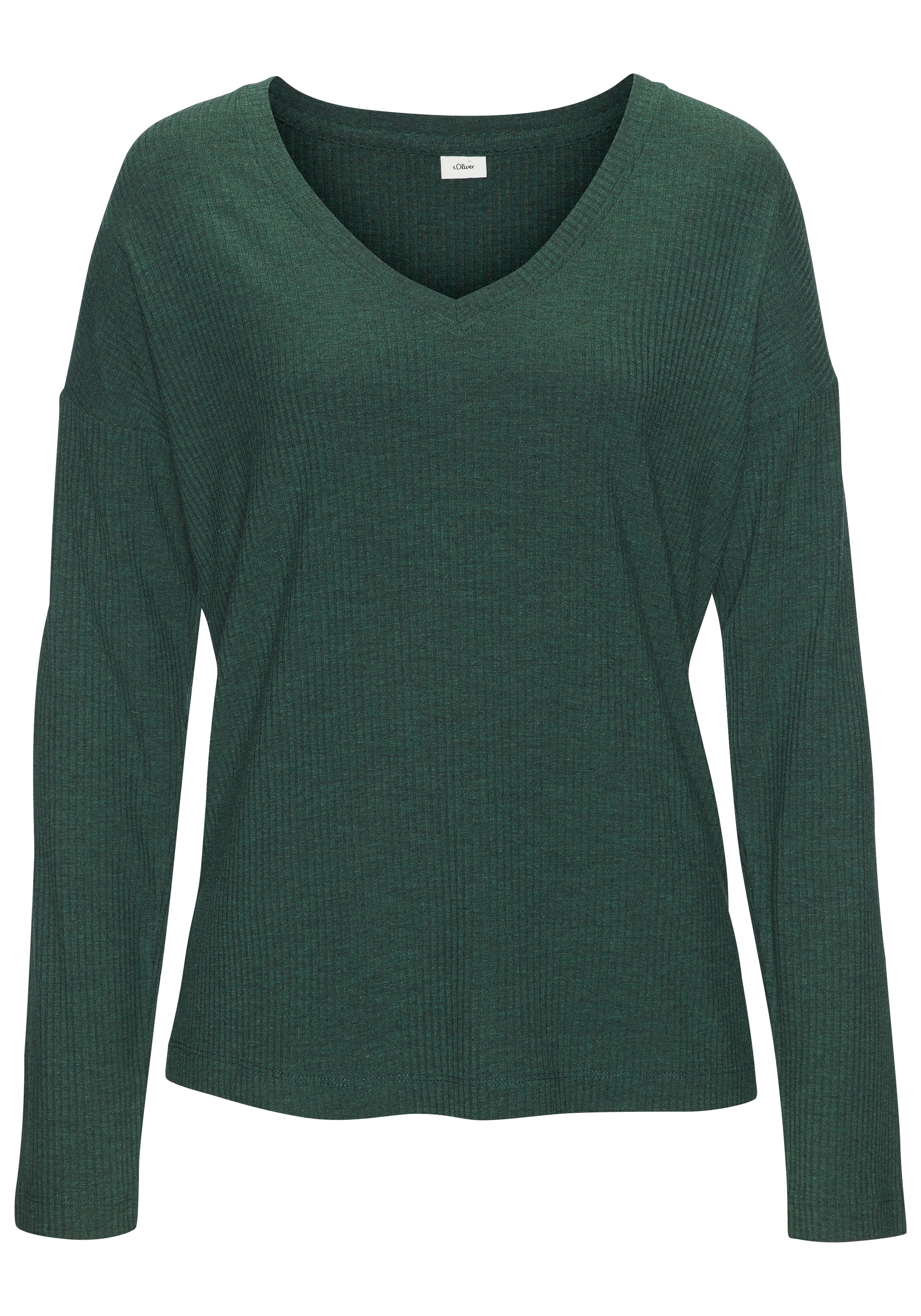 s.Oliver Pyjamaoberteil 1-teilig, aus weicher Rippqualität günstig online kaufen