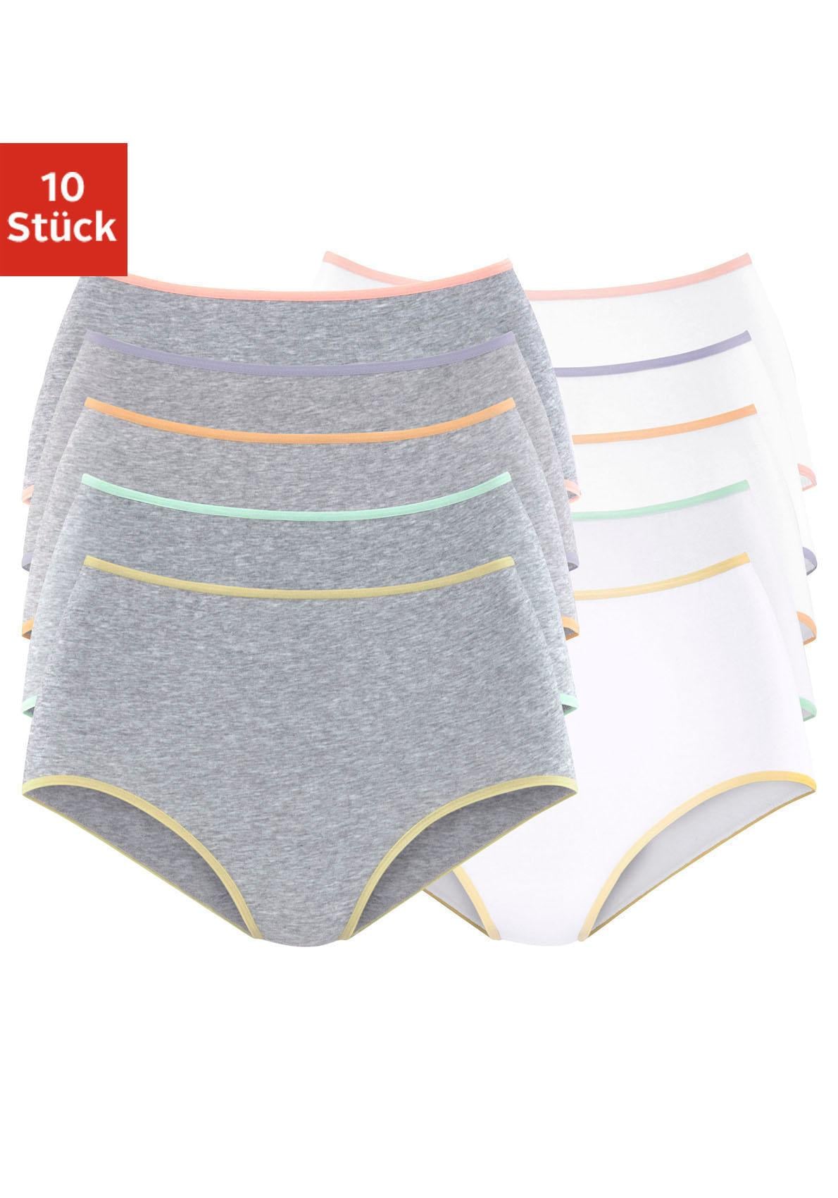 petite fleur by Lascana Taillenslip 10er-Pack, aus elastischer Baumwolle
