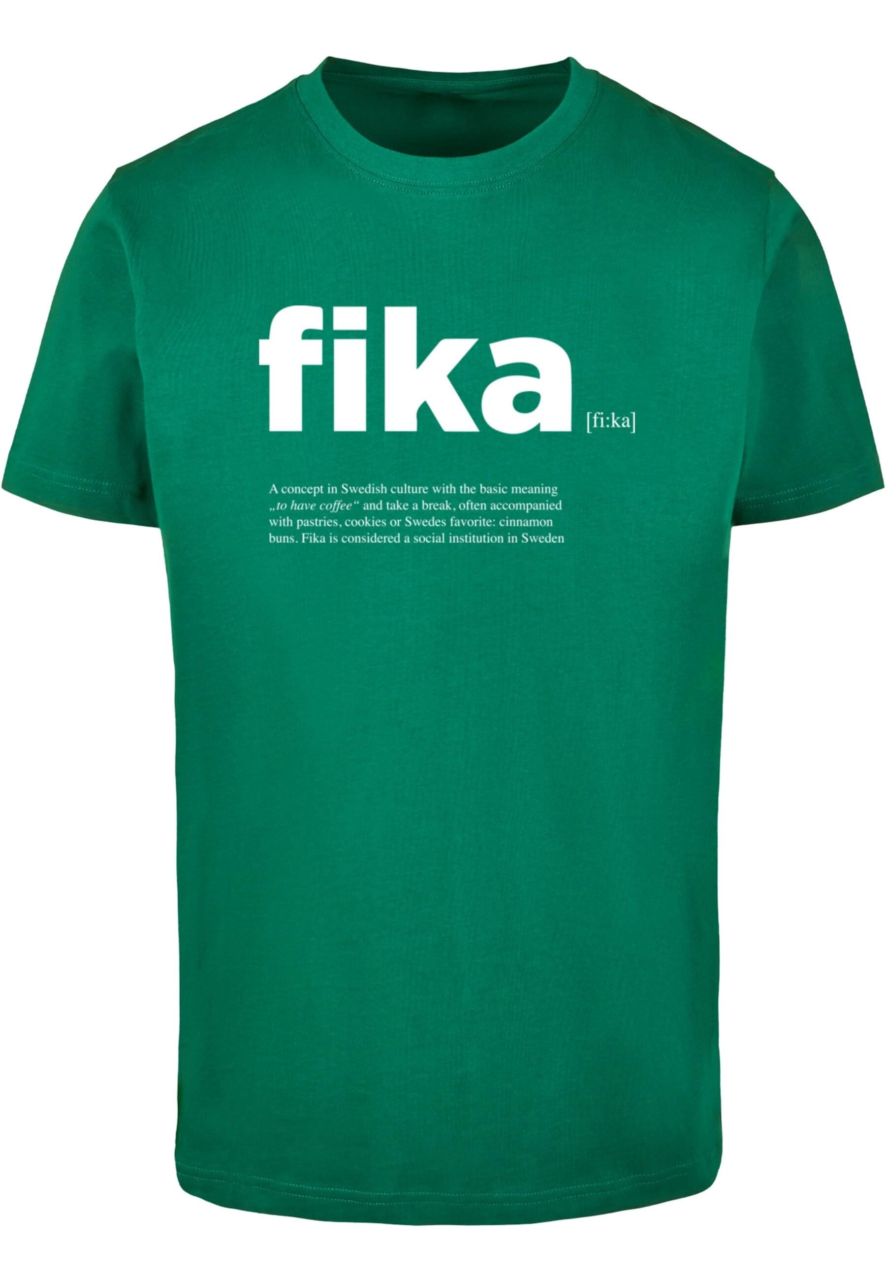 MisterTee Kurzarmshirt "MisterTee Herren Fika Definition Tee" günstig online kaufen