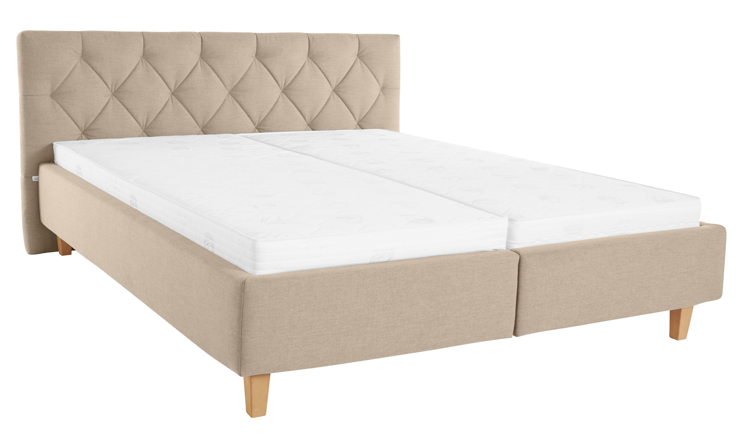Guido Maria Kretschmer Home&Living Polsterbett »Sunley 100«, Kreuzsteppung, Kopfteilhöhe 102 cm, ohne oder mit Matratze/Lattenrost