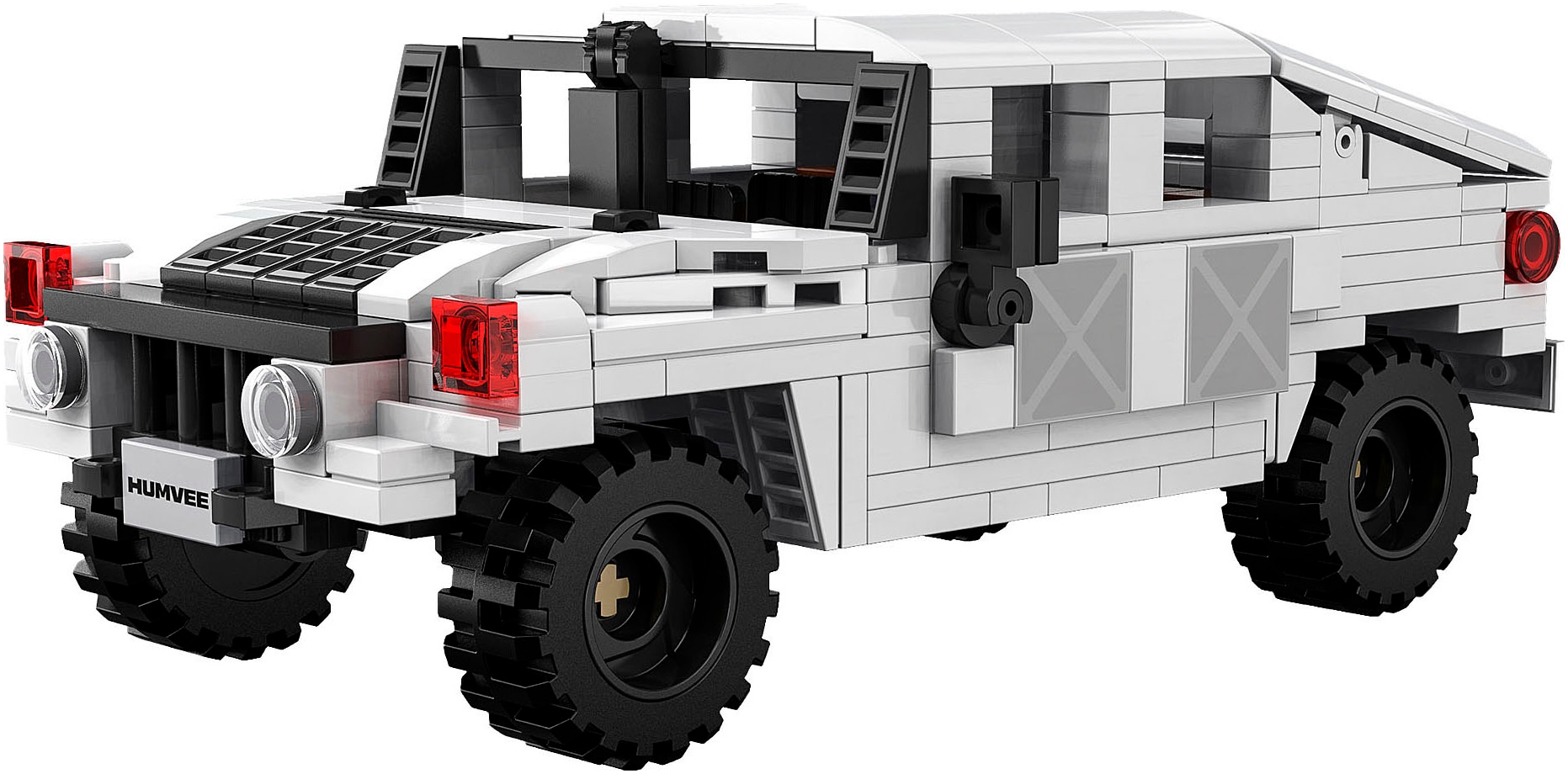 Jamara Konstruktions-Spielset »CaDA, Humvee 1:24 weiß Bricks«, (328 St.)