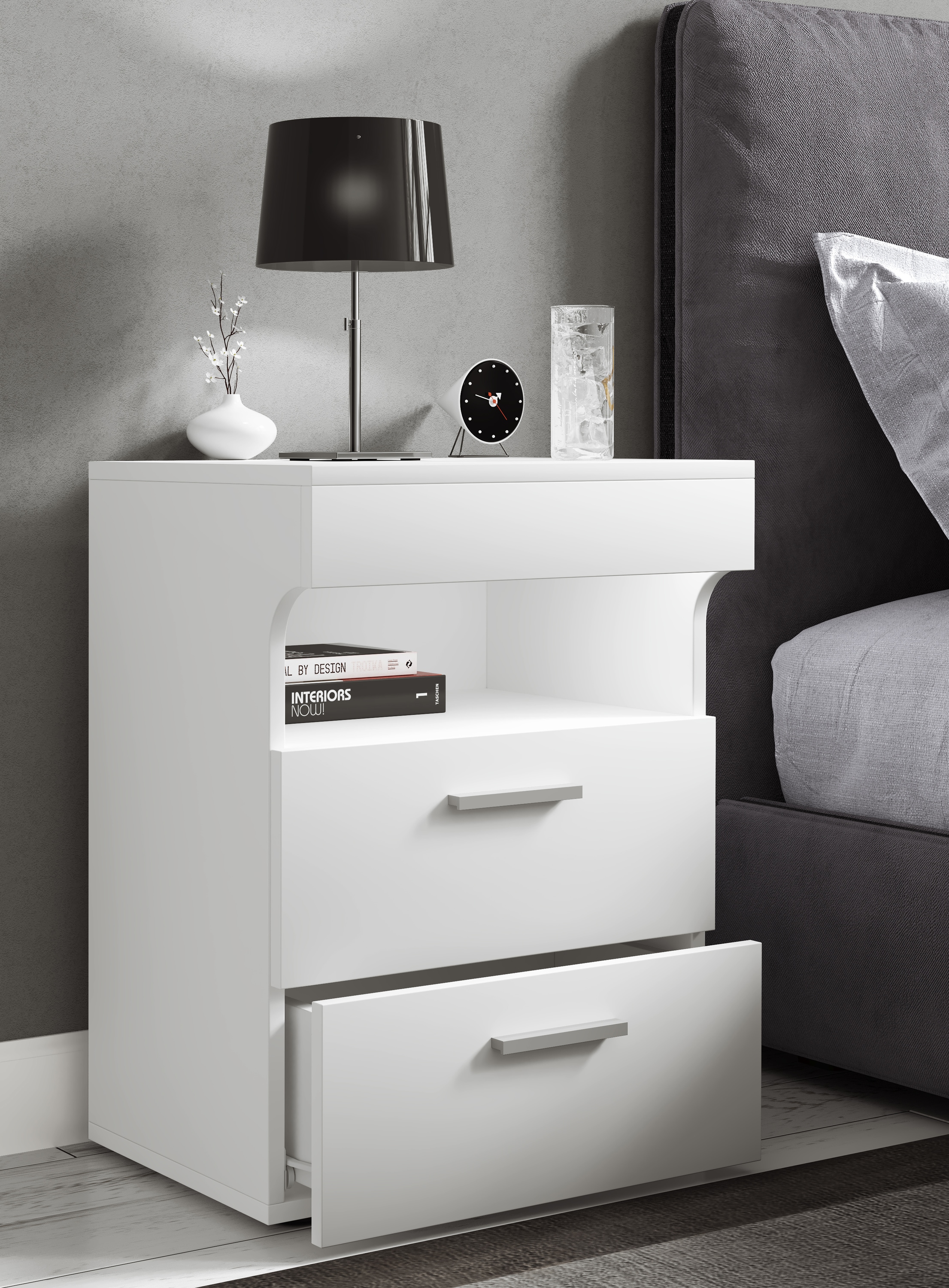 VCM Nachttisch »Holz Nachttisch Nachtschrank Schublade Slepal L«