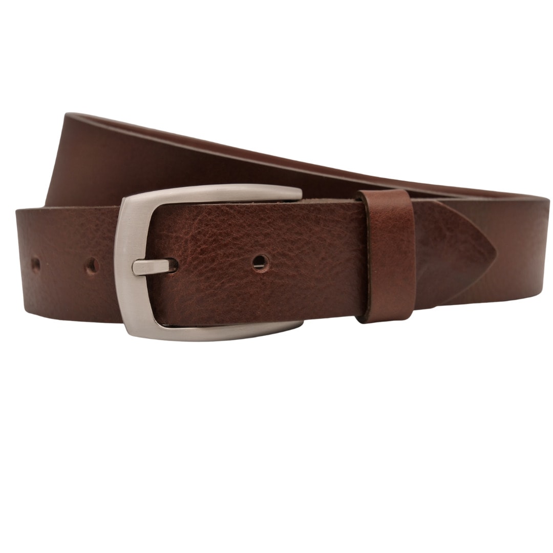Ledergürtel ANNAMATONI "AnnaMatoni Ledergürtel Vero Ledergürtel Vero", Herren, Gr. TW115 - 130cm Gesamtlänge, braun (braun 660), 100% Leder, Gürtel Ledergürtel