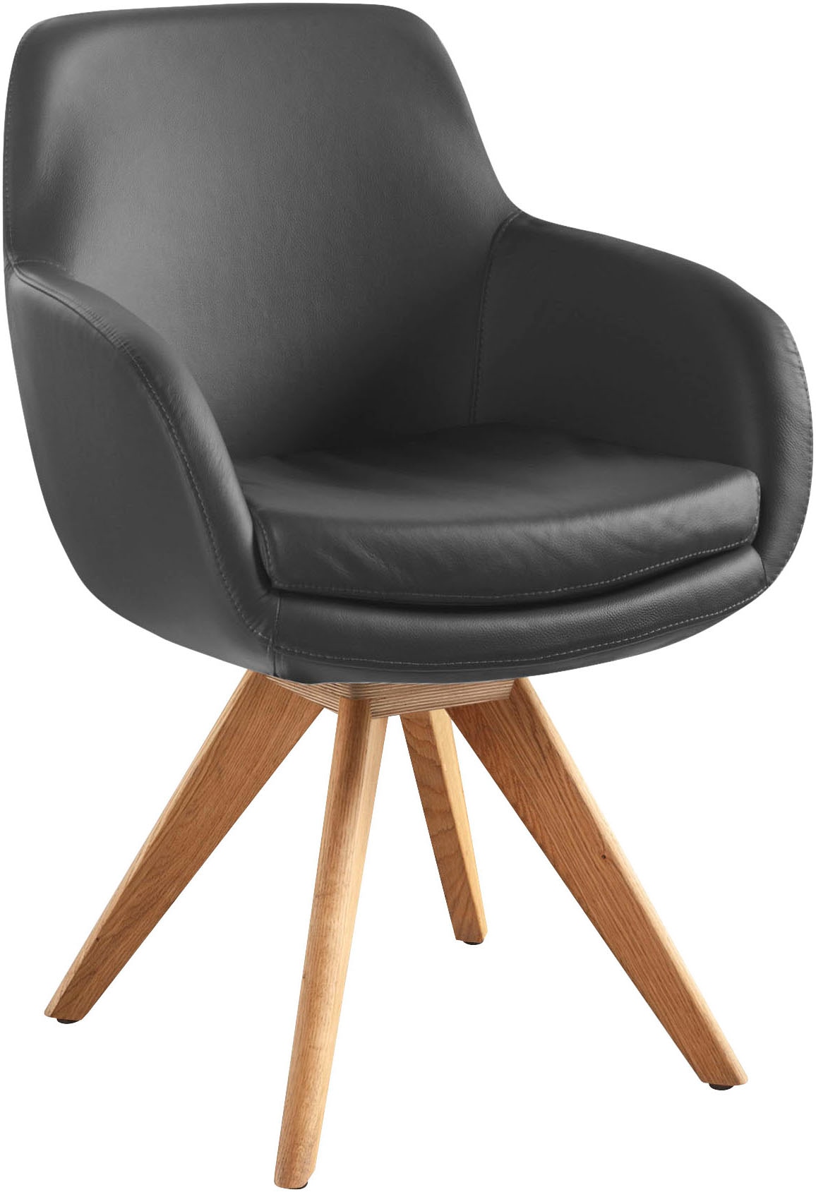 Musterring Esszimmerstuhl "Tavia", (Set), 2 St., Echtleder, Stativgestell E günstig online kaufen