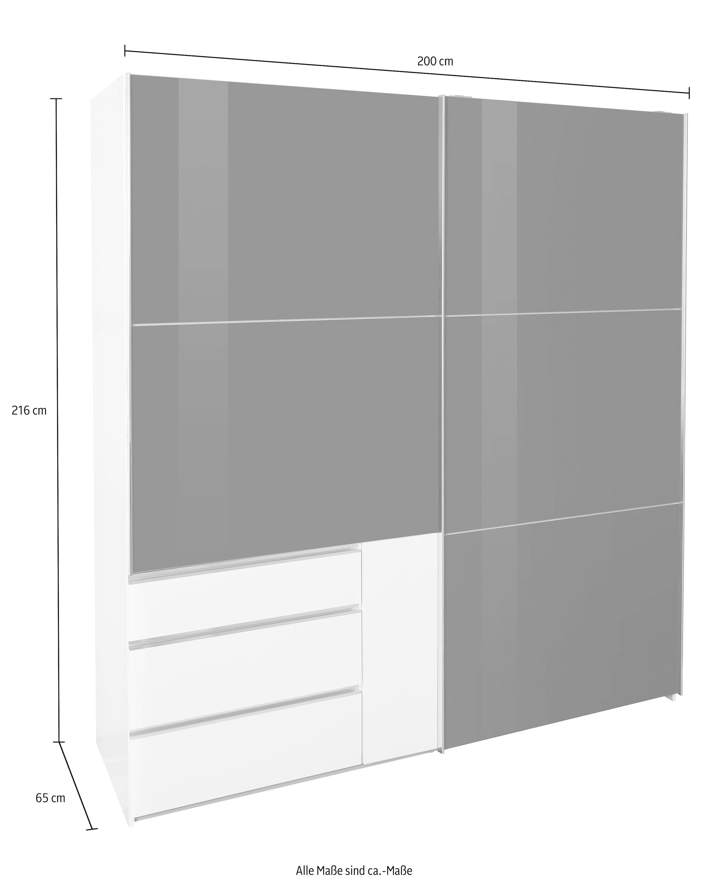 Wimex Schwebetürenschrank »Level by fresh to go«, mit Glastüren