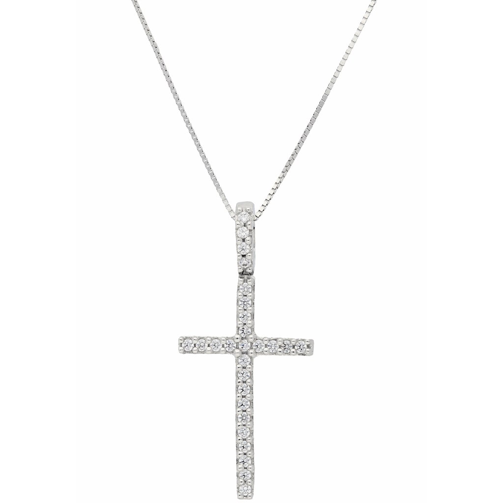 Firetti Kette mit Anhänger »Kreuz« mit Diamanten