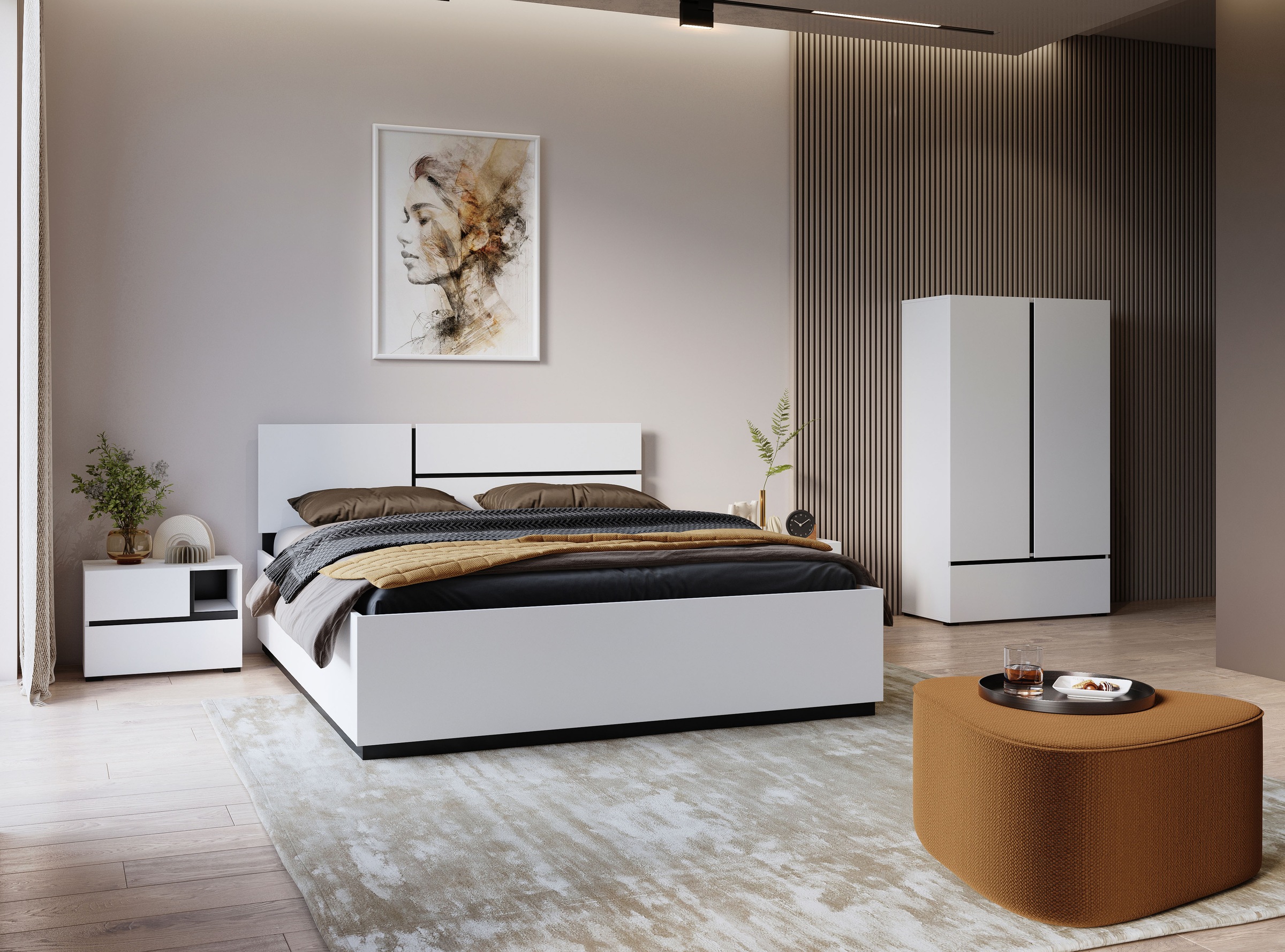 Home affaire Schlafzimmer-Set "Cross, moderne, grifflose Optik, FSC-zertifi günstig online kaufen