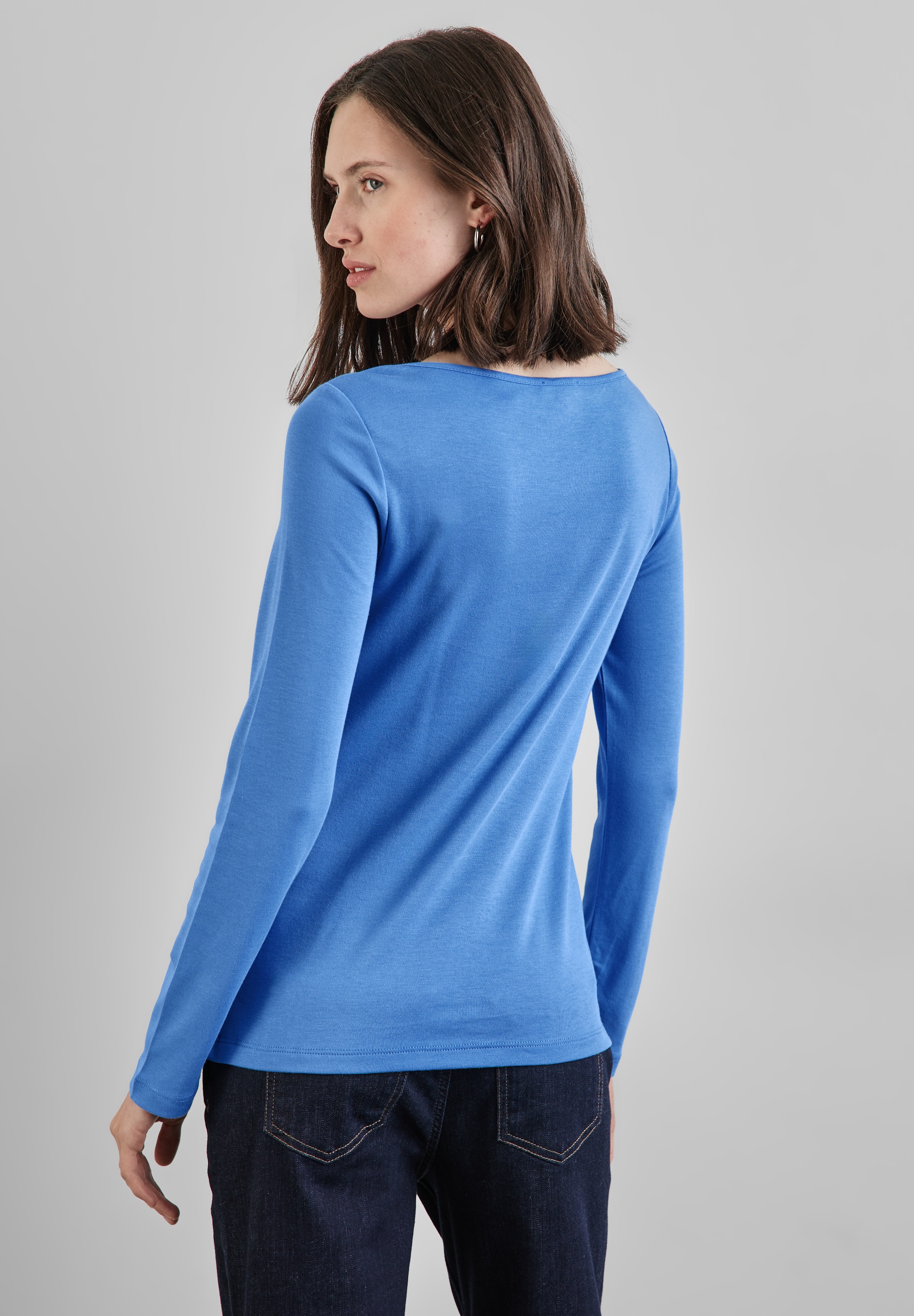 STREET ONE Langarmshirt, mit U-Boot-Ausschnitt