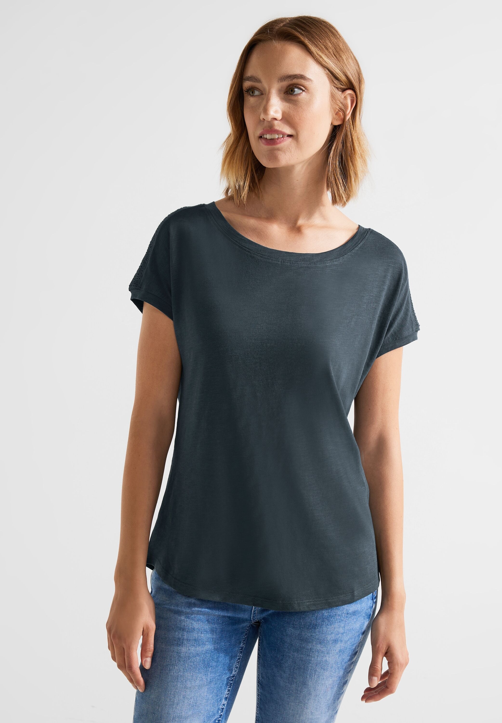 STREET ONE T-Shirt, aus softem Materialmix kaufen