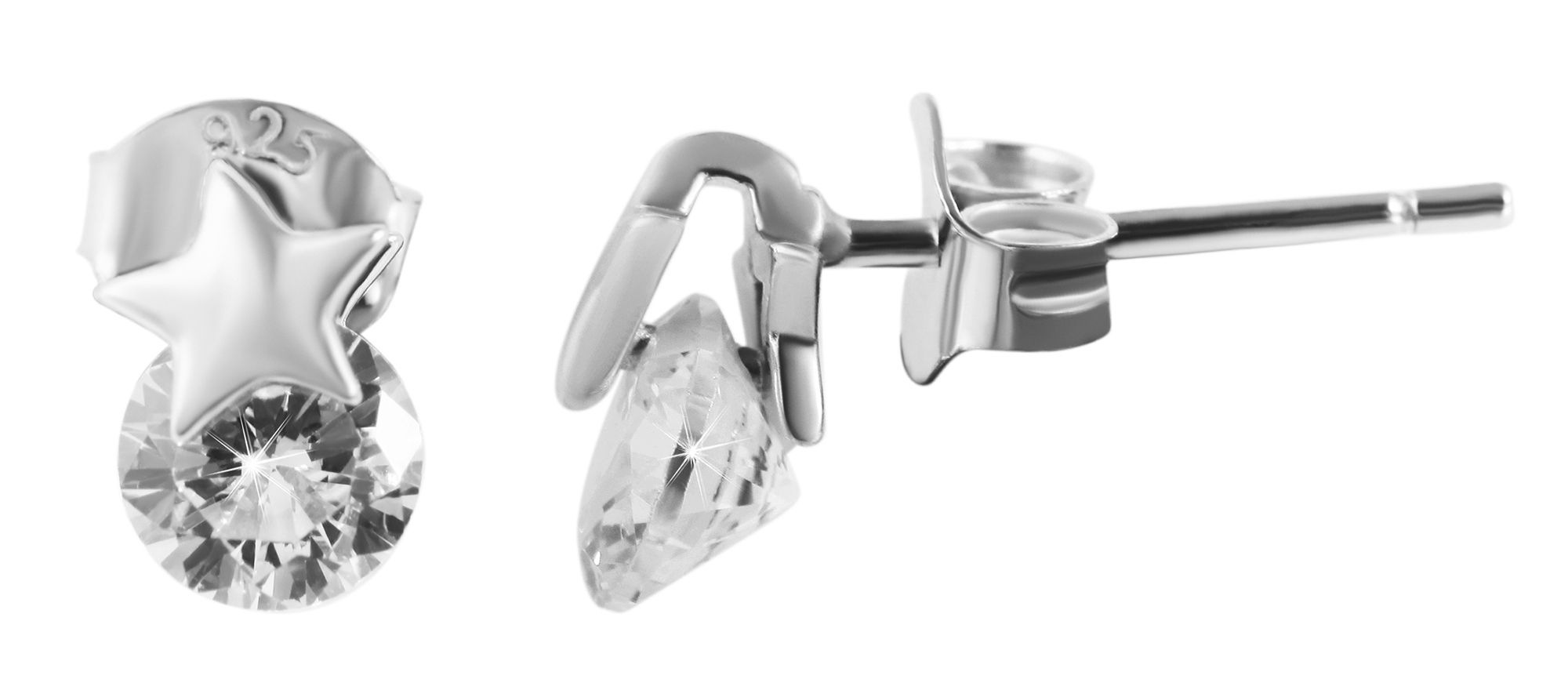 Adelia´s Paar Ohrhänger "Damen Ohrringe – Ohrstecker aus 925 Silber mit Zir günstig online kaufen