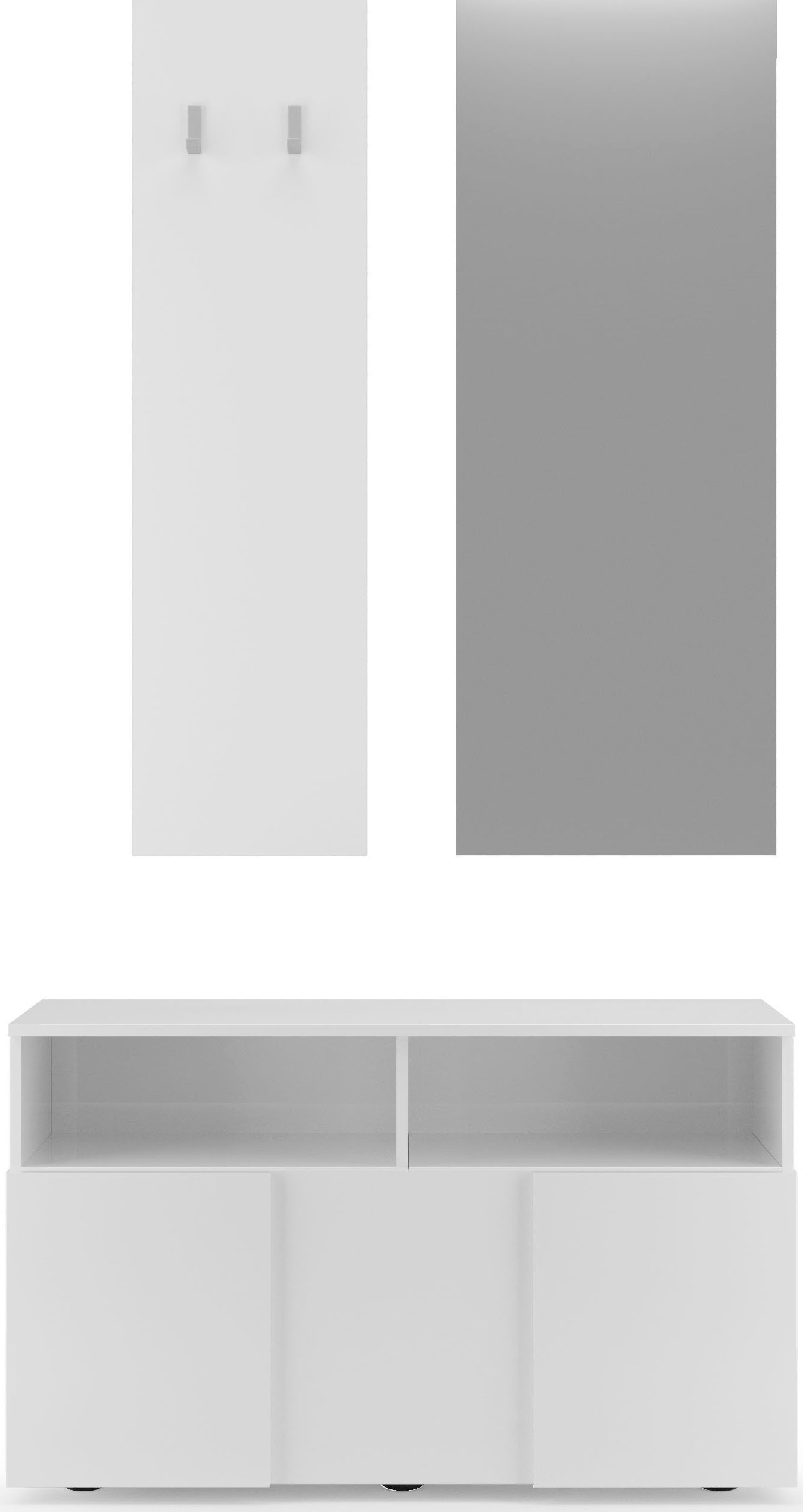 Home affaire Garderoben-Set "Dama 3tlg. Breite 91 cm, Höhe 187 cm, Front in günstig online kaufen