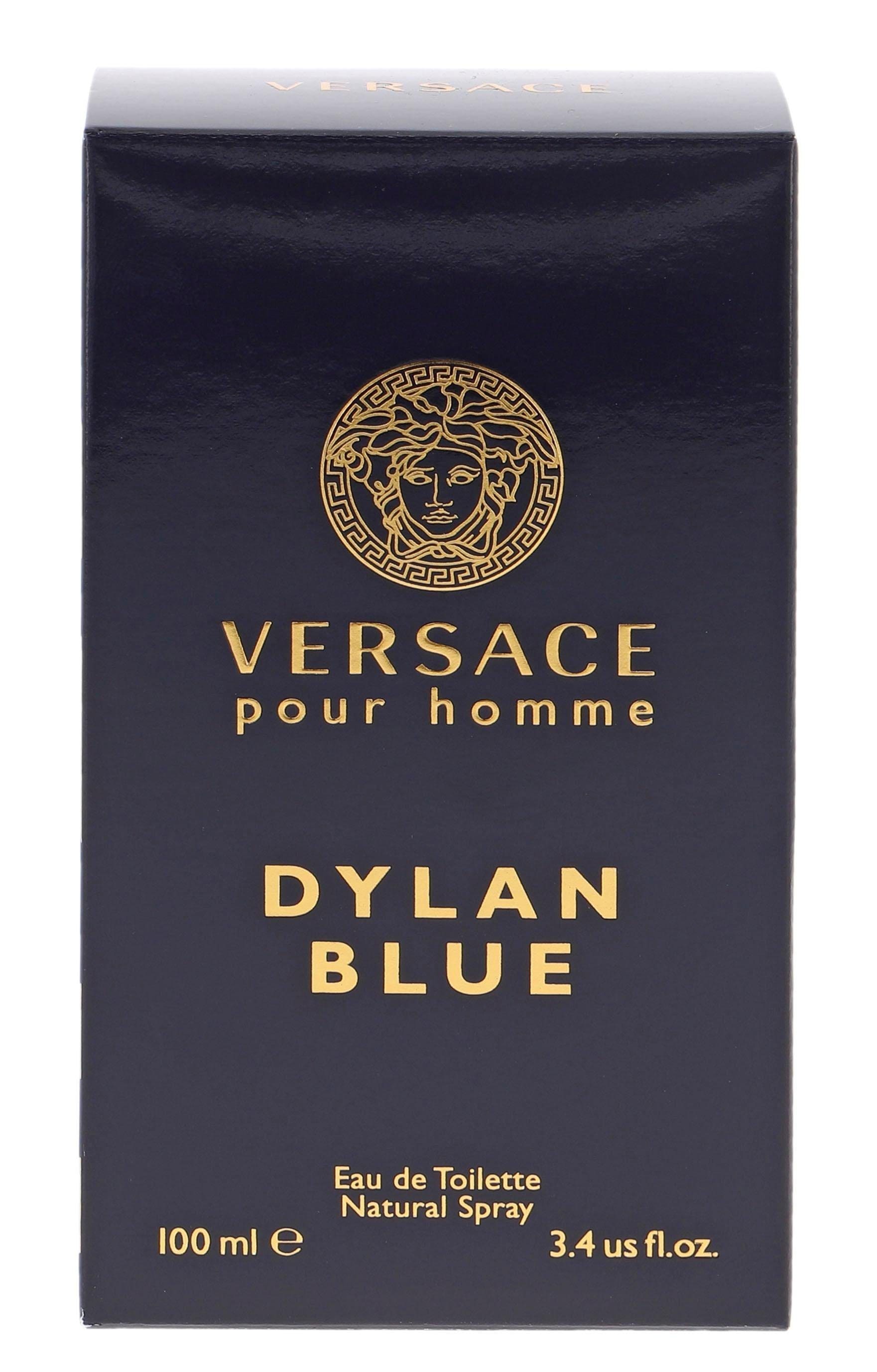 Versace Eau de Toilette »POUR HOMME DYLAN BLUE« Aquatischer Herrenduft mit Patchouli, Bergamotte und Tonkabohnen.