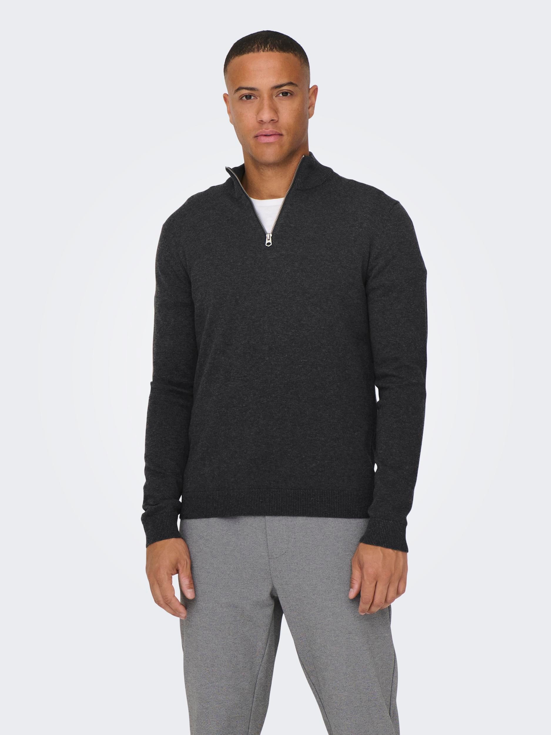 ONLY & SONS Strickpullover "ONSALEX REG 12 HALF ZIP KNIT" günstig online kaufen