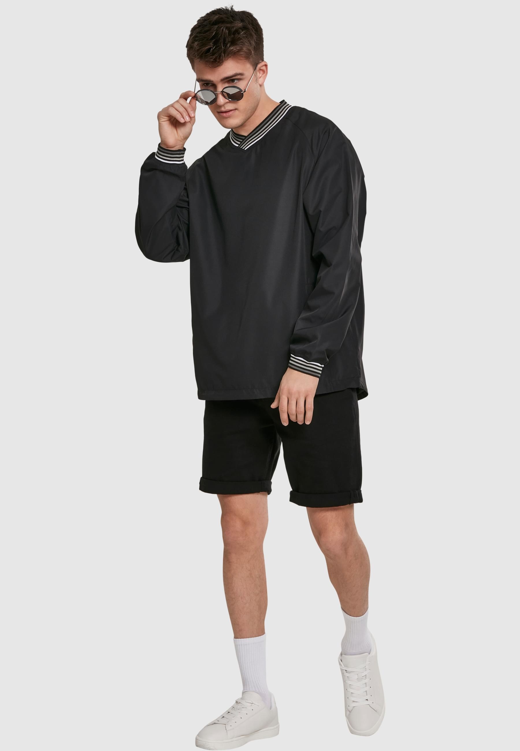 URBAN CLASSICS Rundhalspullover »Urban Classics Herren Warm Up Pull Over«, (1 tlg.)