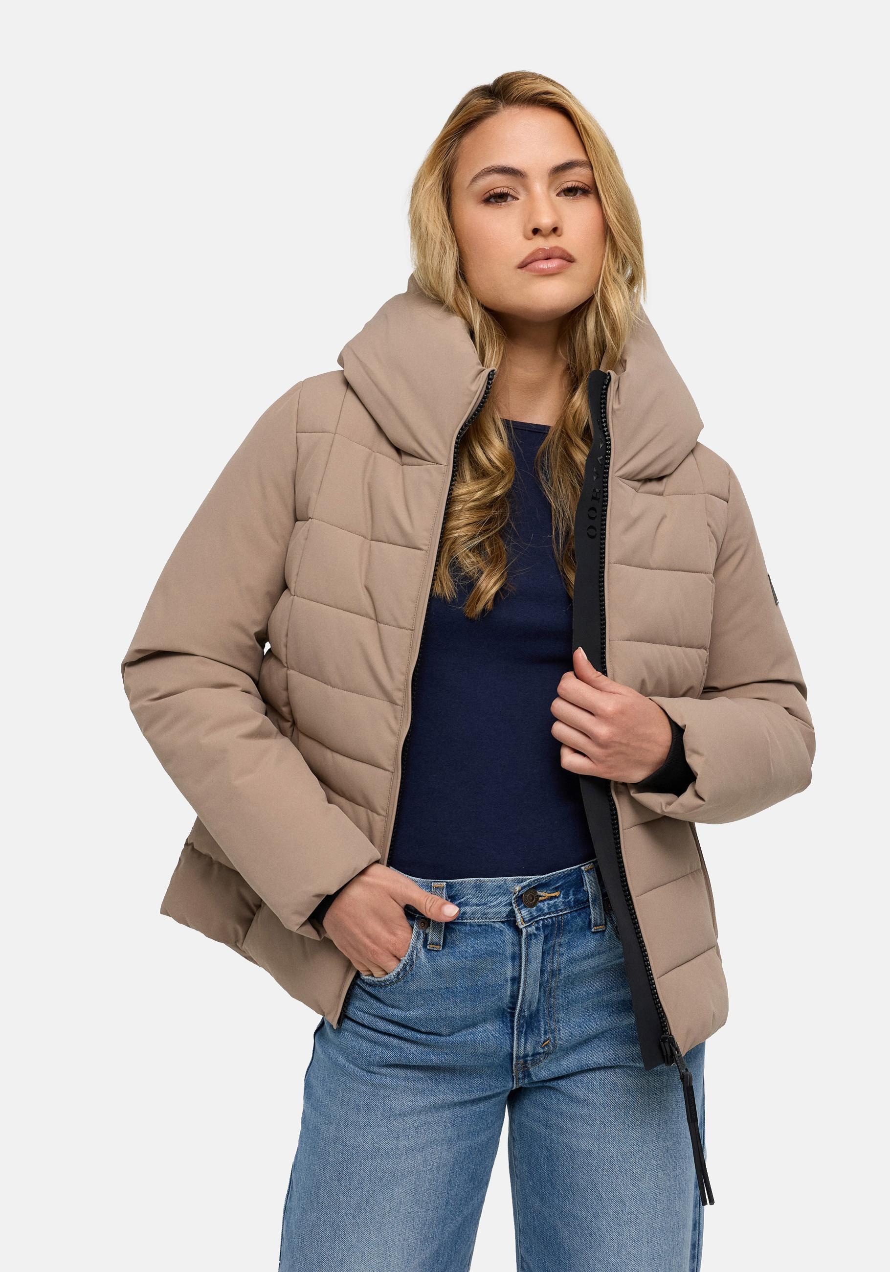 Navahoo Outdoorjacke "Stepptänzchen XIV" mit Kapuze Warme Damen Steppjacke mit Kapuze