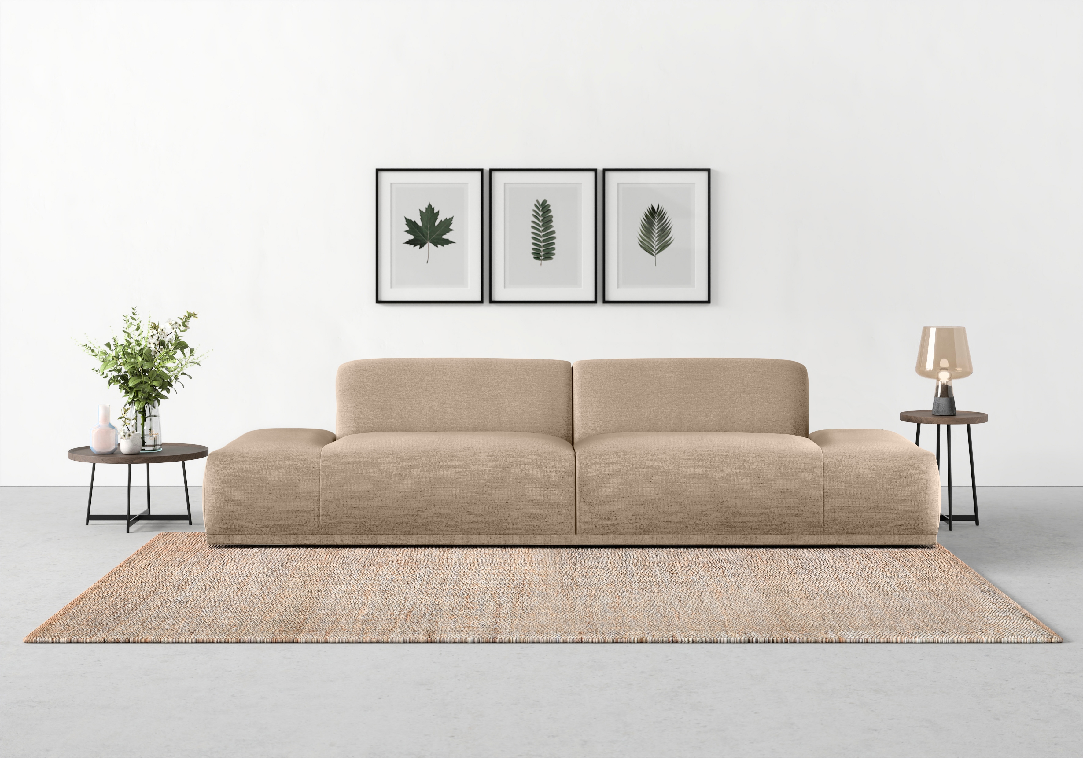 TRENDMANUFAKTUR Big-Sofa "Braga Japandi-Design, toller Sitzkomfort, Designsofa" in moderner Optik, mit hochwertigem Kaltschaum