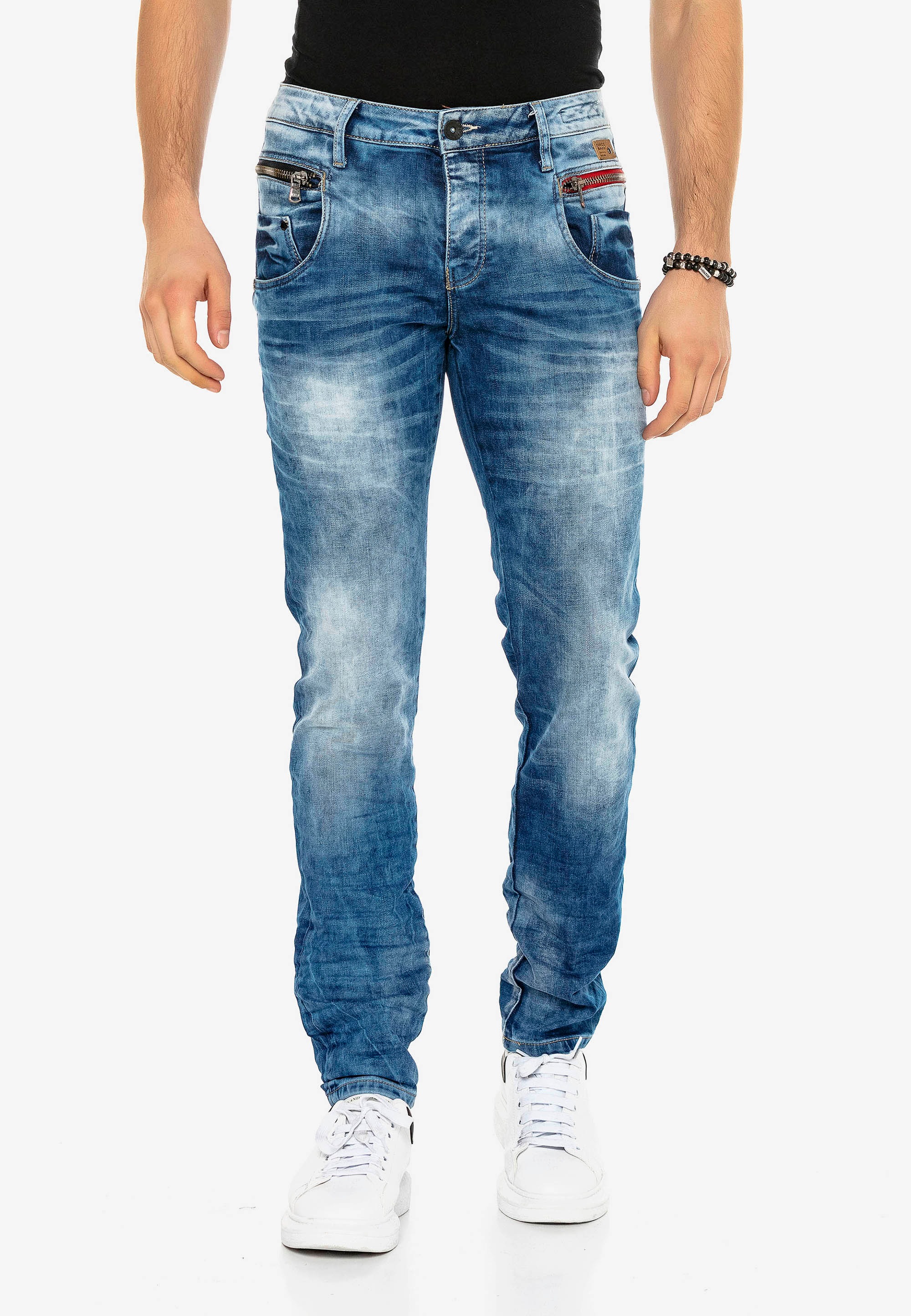 Cipo & Baxx Slim-fit-Jeans, in verwaschenem Design in Straight Fit kaufen