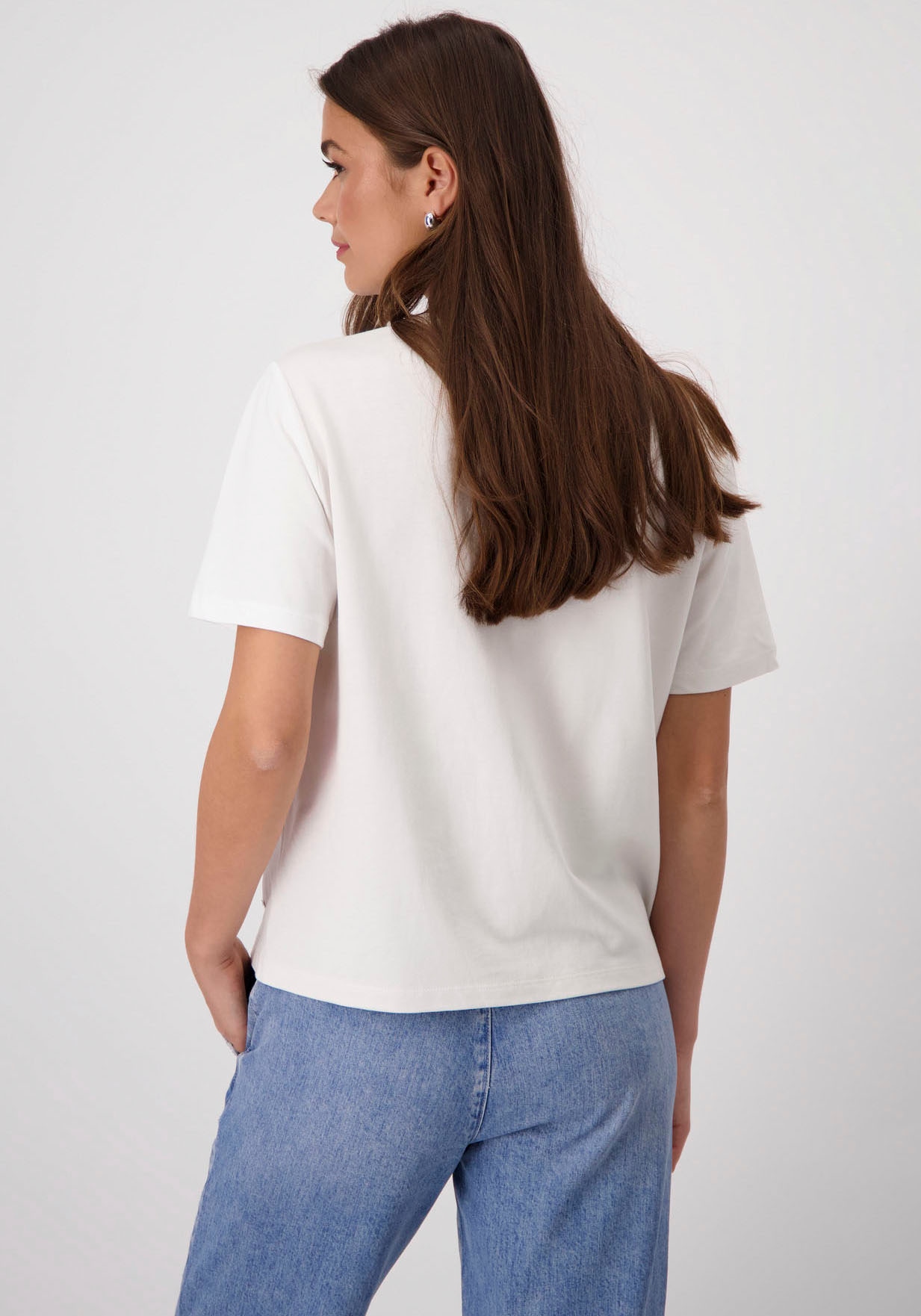 Monari T-Shirt »Shirt Schmuckpapagei«, Mit Colorblock-Optik