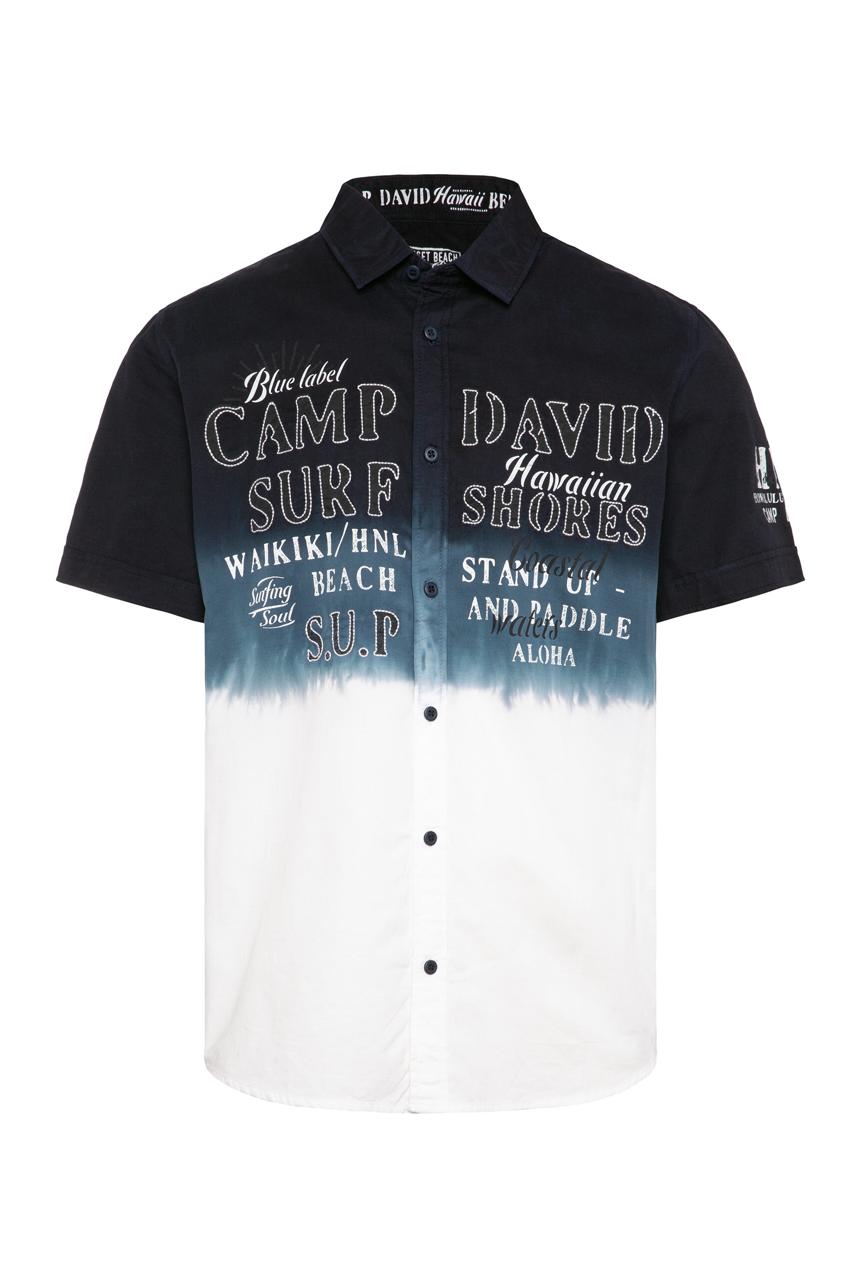 CAMP DAVID Kurzarmhemd, mit Kentkragen