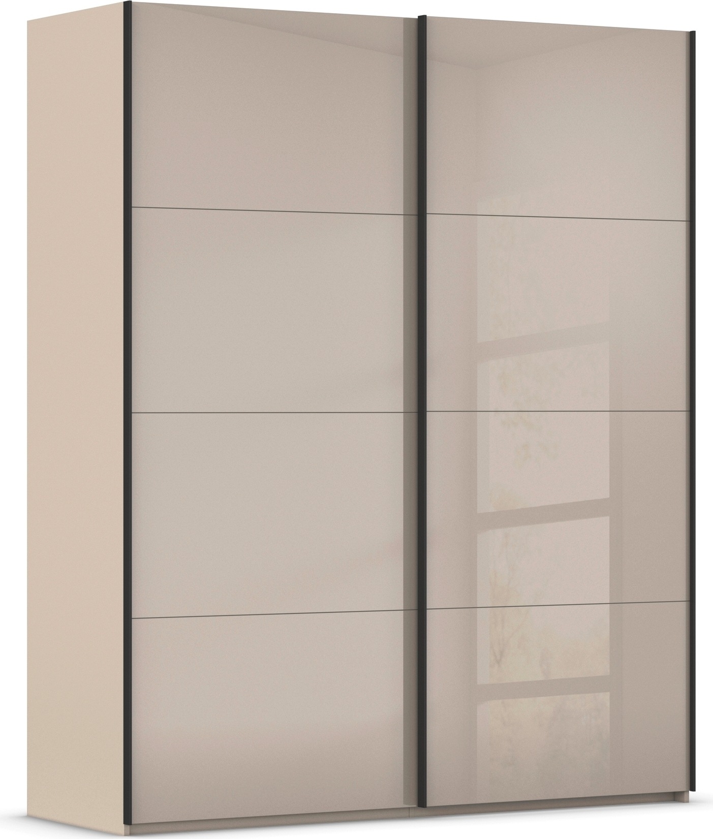 rauch Schwebetürenschrank »Kleiderschrank Schrank Garderobe Schlafzimmerschrank SCALE-FYRA«, edle viergeteilte Türen mit Glas-Front viele Farben MADE IN GERMANY