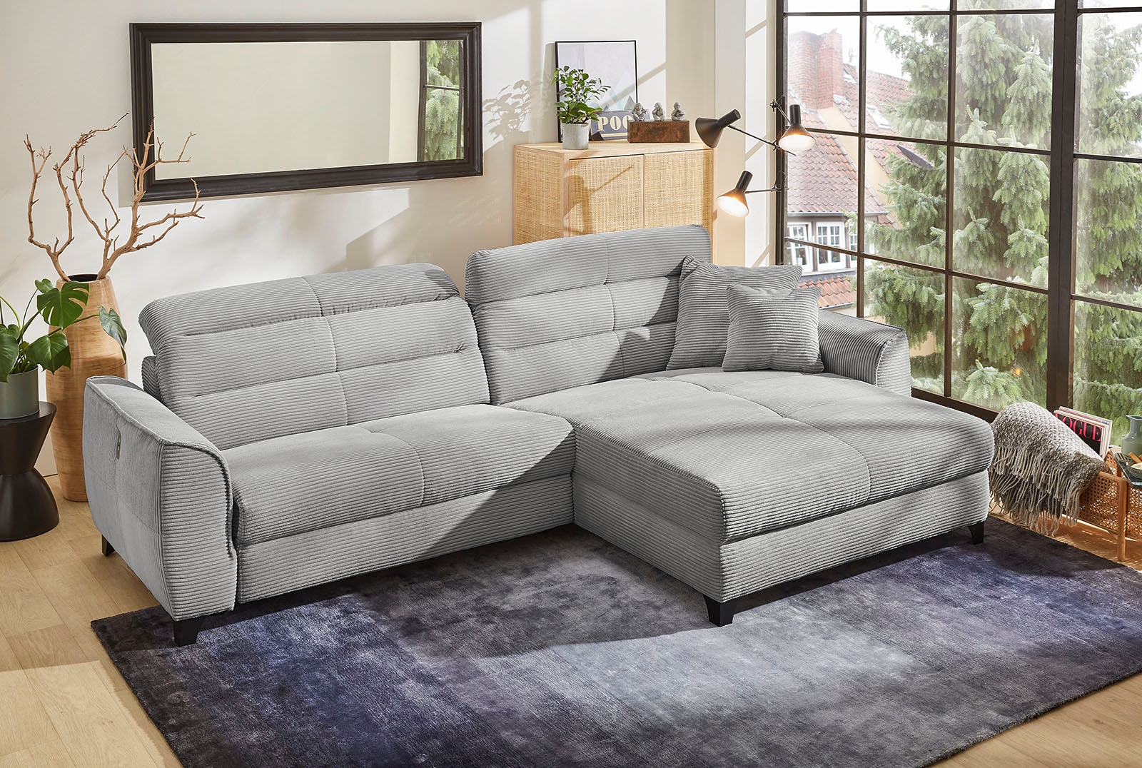 Jockenhöfer Gruppe Ecksofa »Double One L-Form«, mit 2x 120cm breiten, elektromotorischen Relaxfunktionen