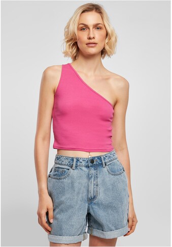 Muskelshirt »Urban Classics Damen Ladies Cropped Asymmetric Top«, (1 tlg.)