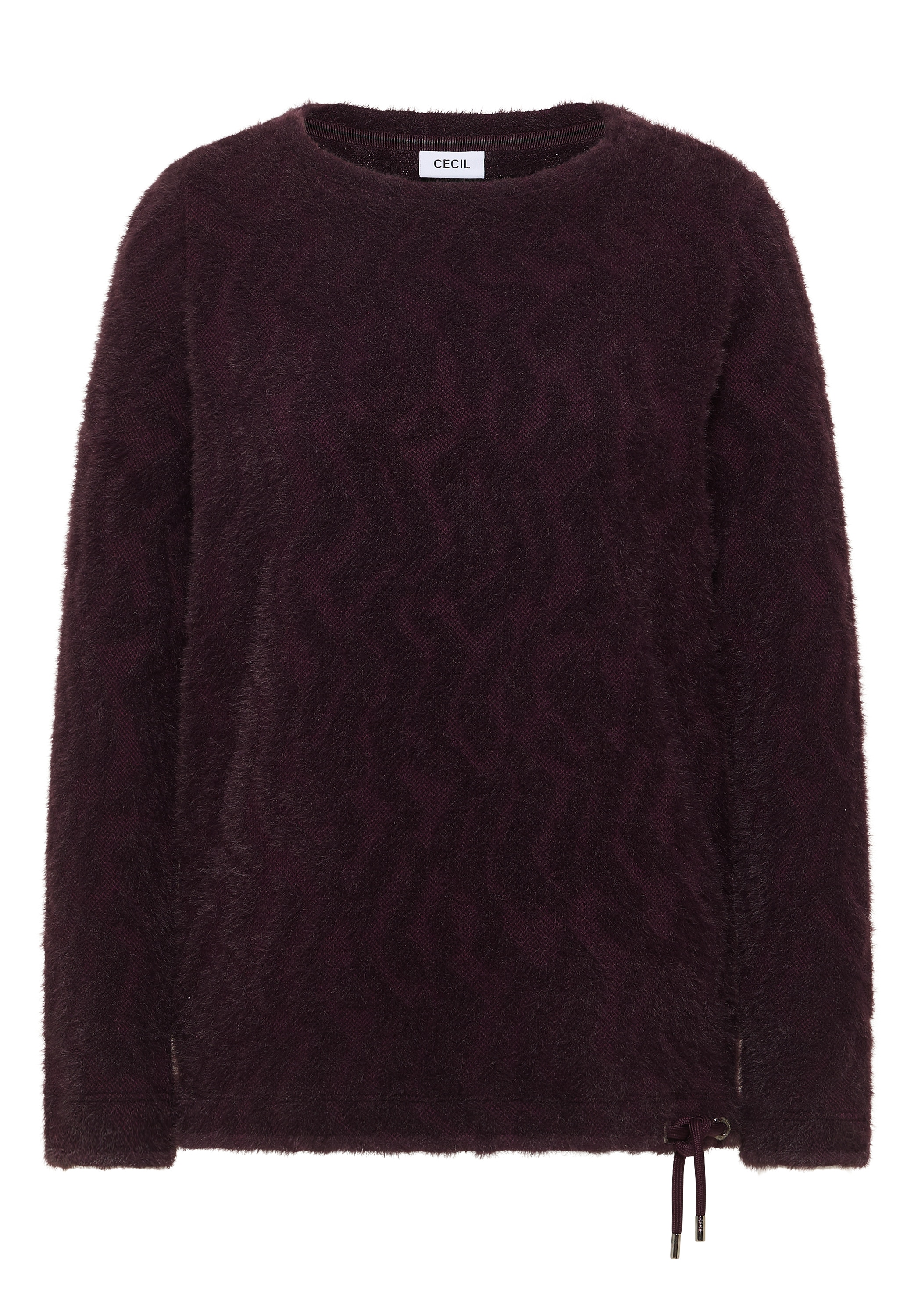 Cecil Rundhalspullover Federgarn mit grafischem Muster