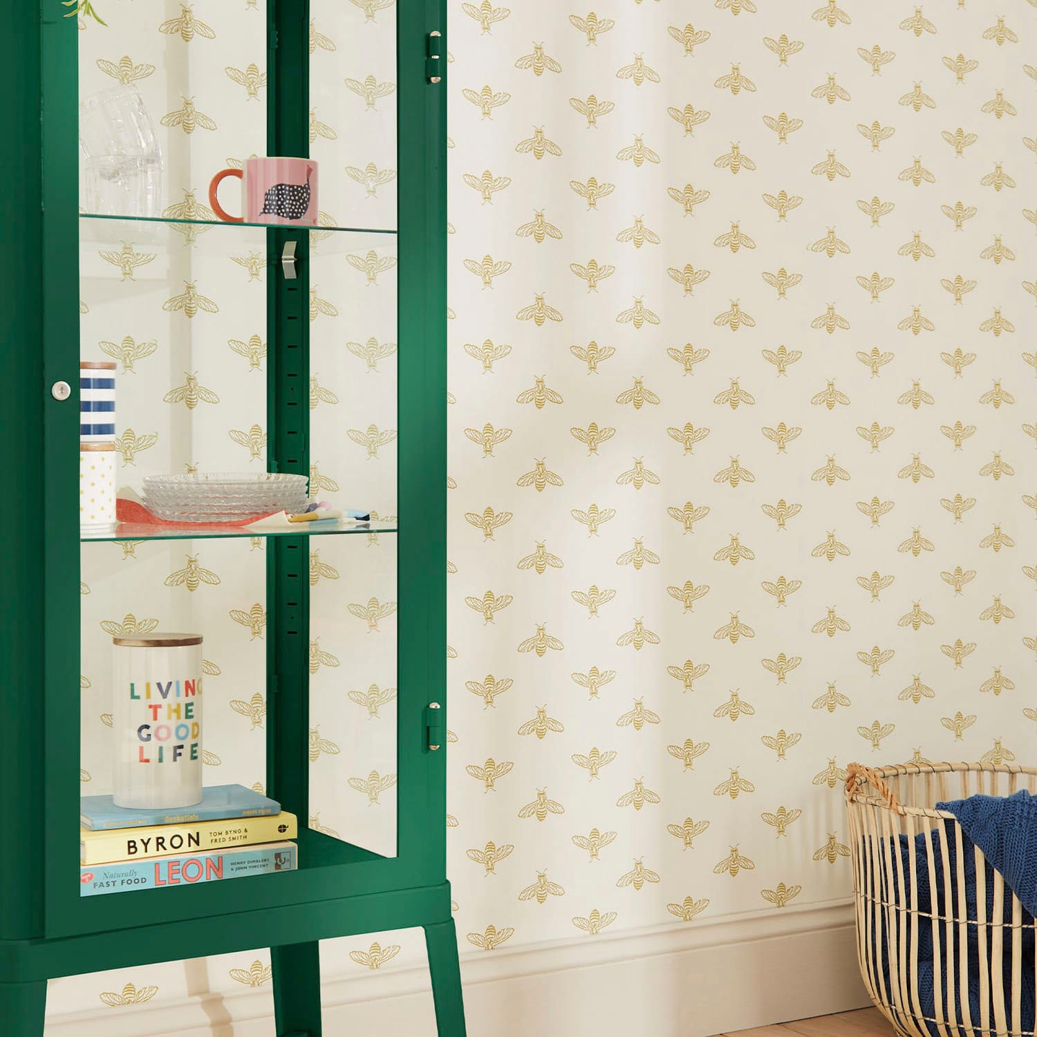 Joules Vliestapete »Block Print Bee«, animal print, animal print