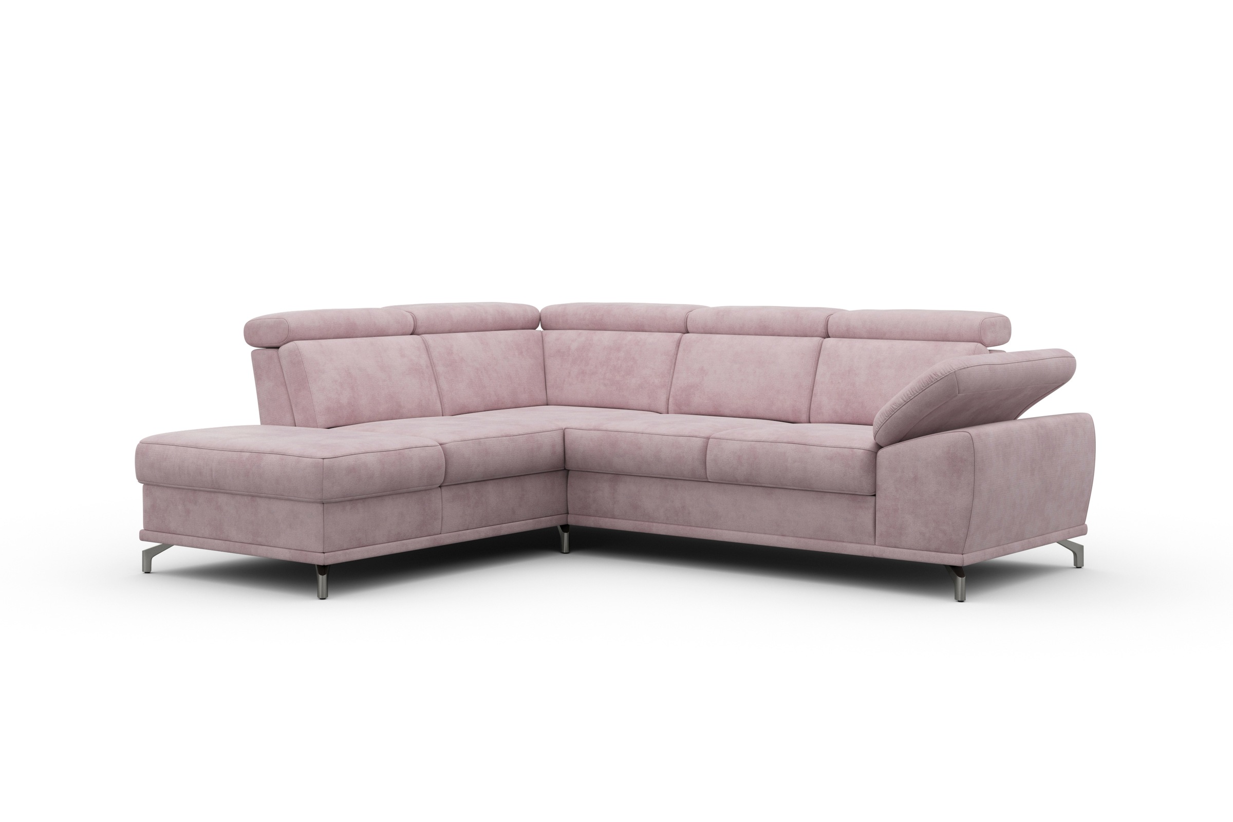 sit&more Ecksofa »Cabrio L-Form, mit Sitztiefenverstellung, Arm- und Kopfteilverstellung«, 3 Nierenkissen, Federkern, optional Bettfunktion und Stauraum