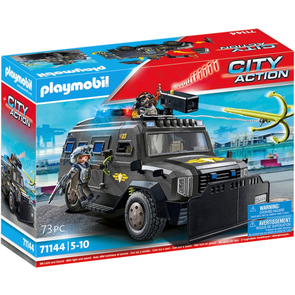 Playmobil® Konstruktions-Spielset »SWAT-Geländefahrzeug (71144), City Action«, (73 St.)