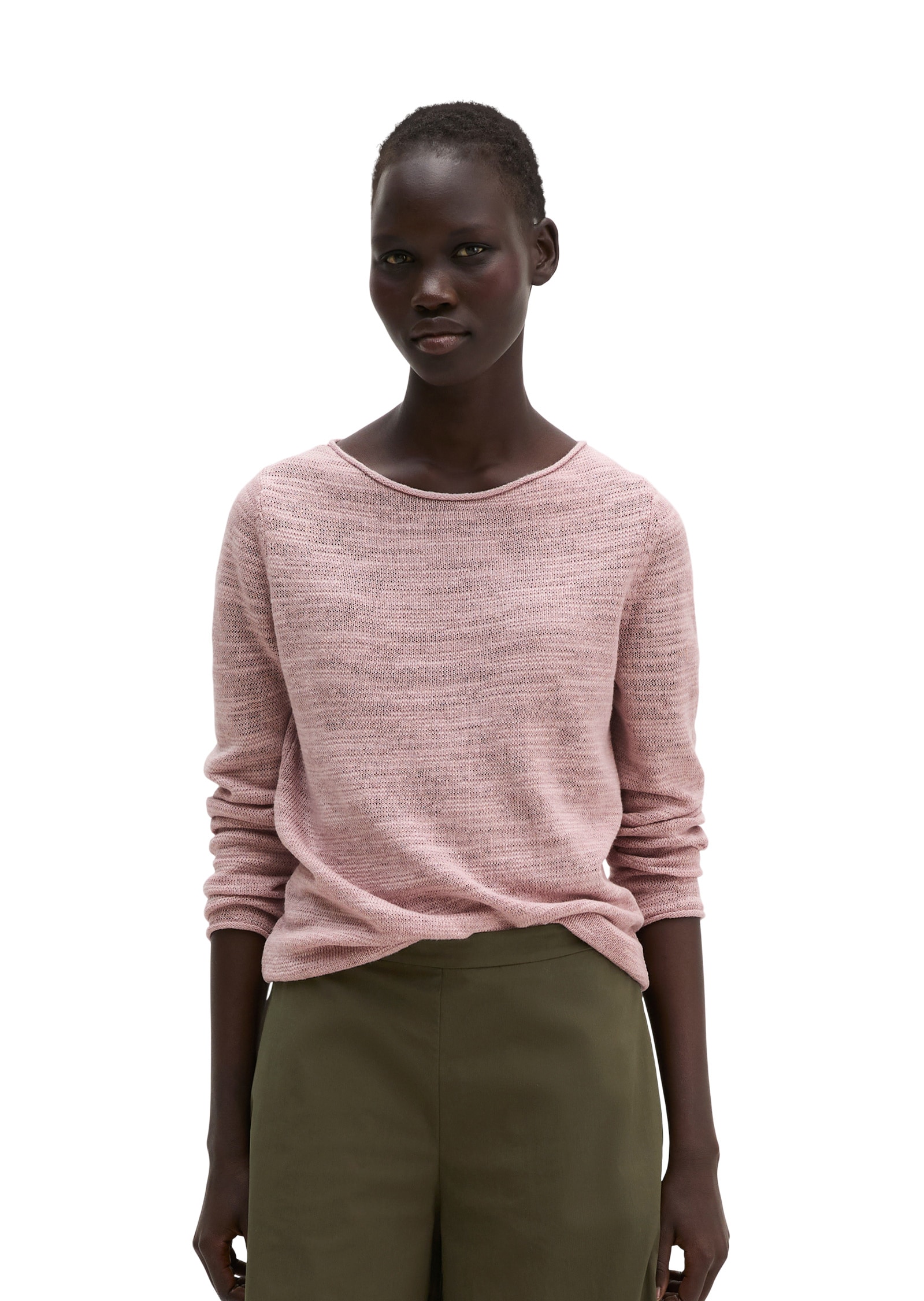 Marc OPolo Strickpullover "aus Leinen-Baumwolle-Mix"