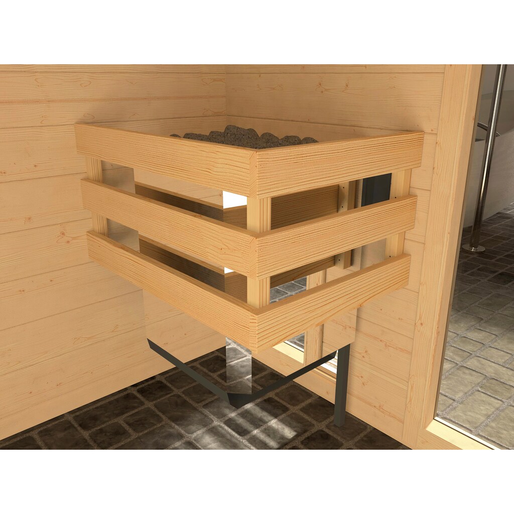 weka Sauna »Valida«, (Set), 4,5 kW-Ofen mit digitaler Steuerung