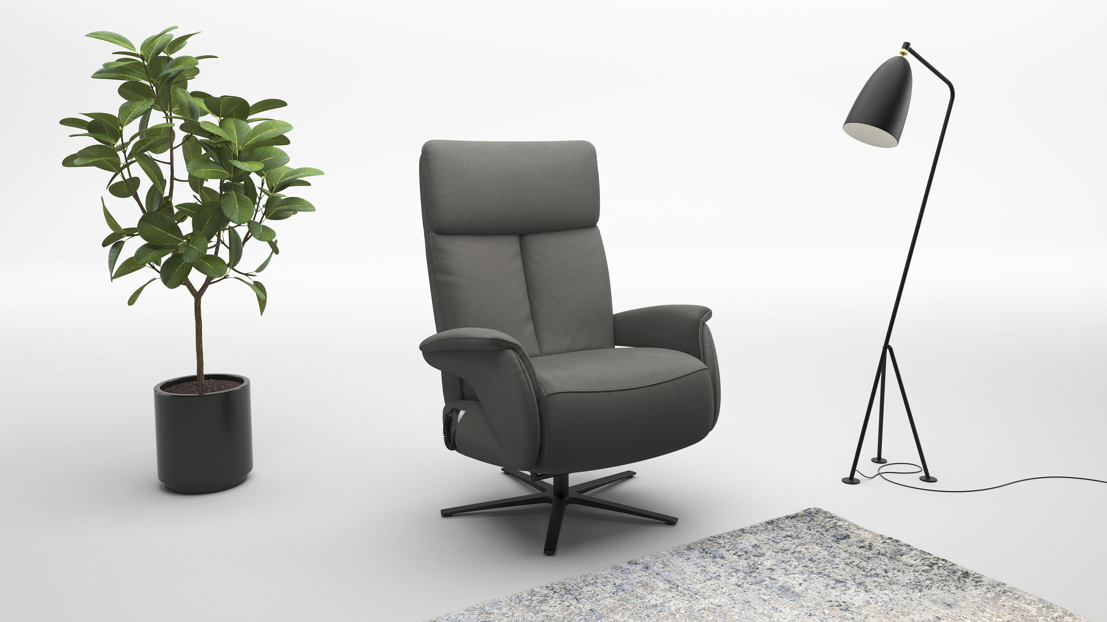 sit&more TV-Sessel "Triple Seven Xtra large, bis 200kg belastbar, mit Herz-Waage Funktion" inkl. Kopfteil- & Drehfunktion, wahlweise mit Akku und Aufstehhilfe