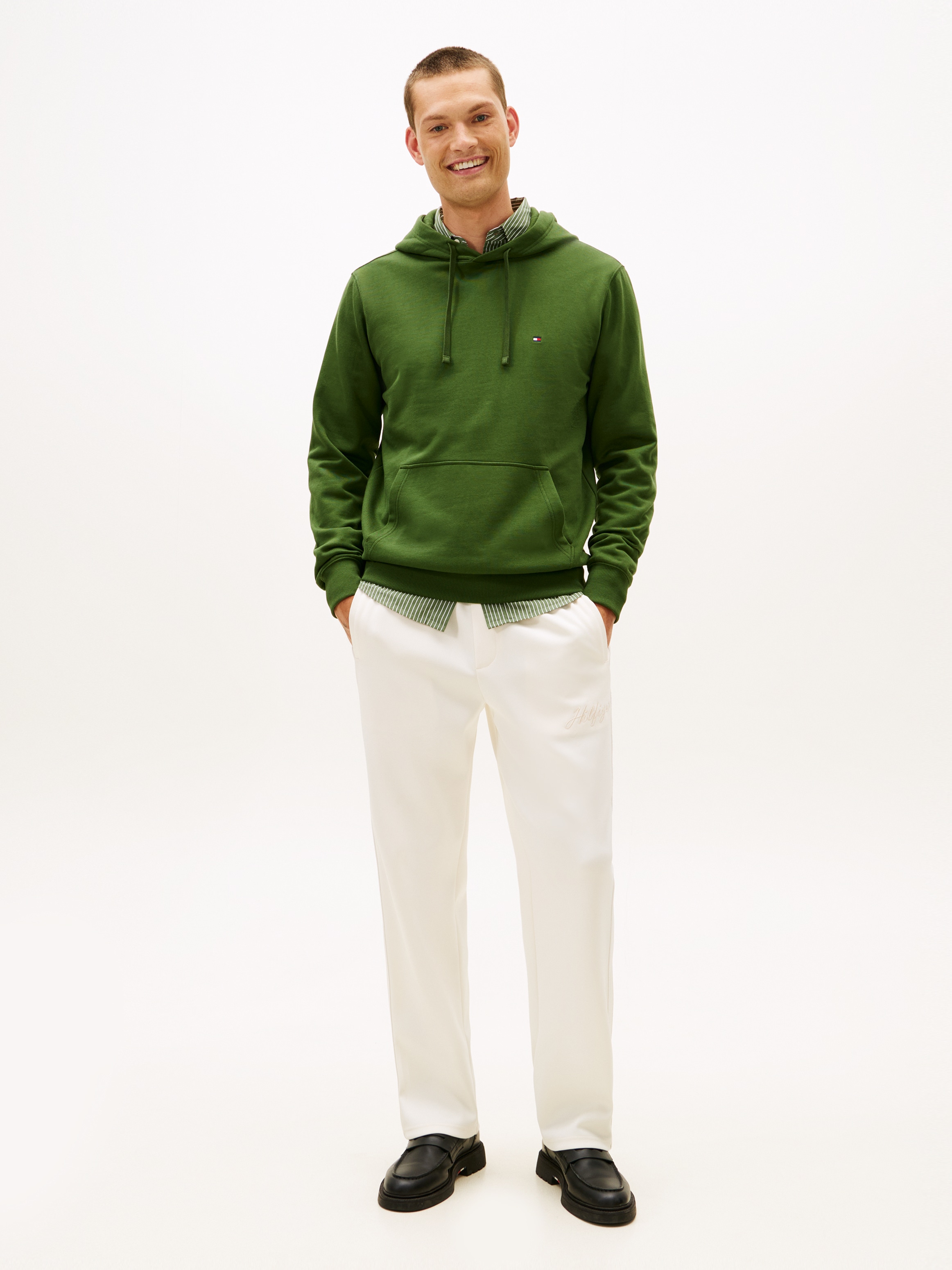 Tommy Hilfiger Hoodie »ESSENTIAL TERRY«, mit Tunnelzug und Flag-Stickerei
