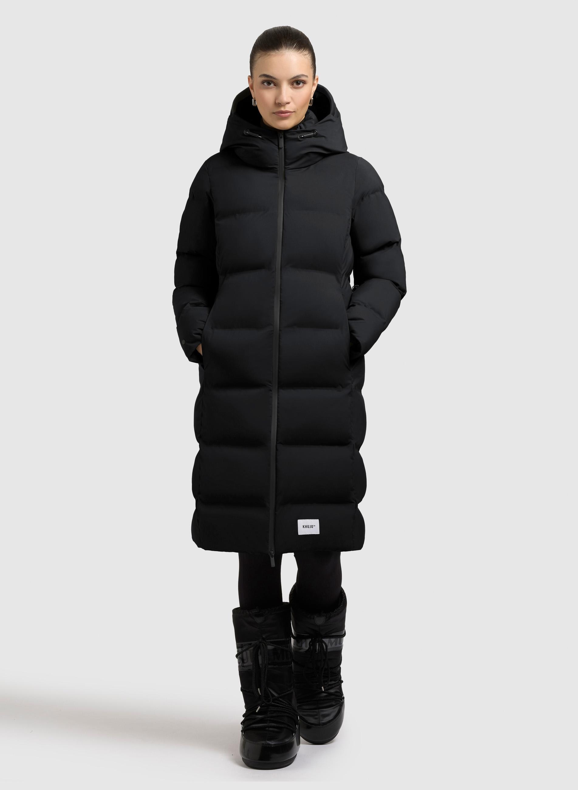 khujo Steppmantel »Finnie3« Warmer Damen Wintermantel mit großer Kapuze