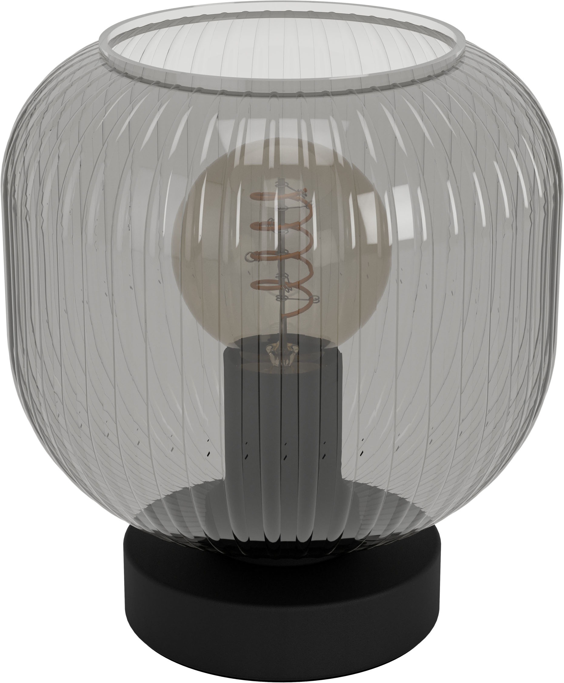 EGLO LED Tischleuchte »DASMINA« E27 1 Stk. Tischlampe, Wohnzimmer, Schlafzimmer, Glas, Ø 20 cm, Höhe 21,5 cm