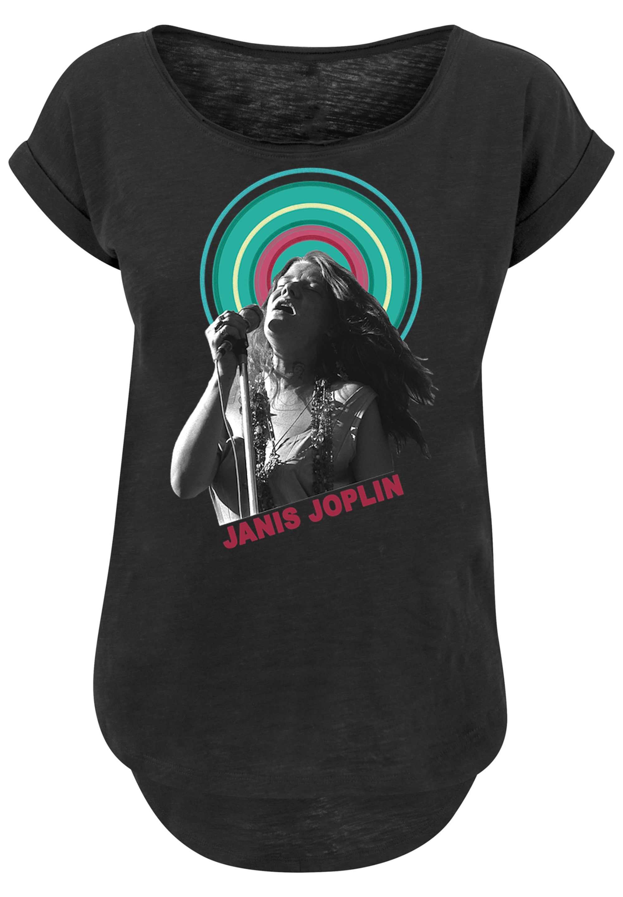 F4NT4STIC T-Shirt "Long Cut T-Shirt Janis Joplin Halo Photo", Damen,Premium günstig online kaufen