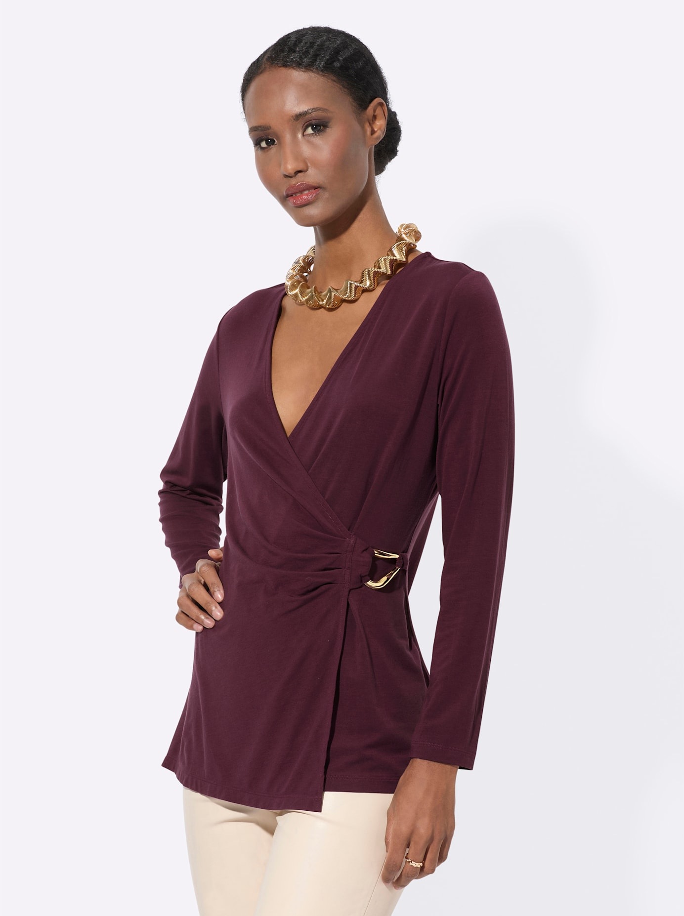 creation L Wickelshirt "Lyocell-Shirt", 1 Stk. günstig online kaufen