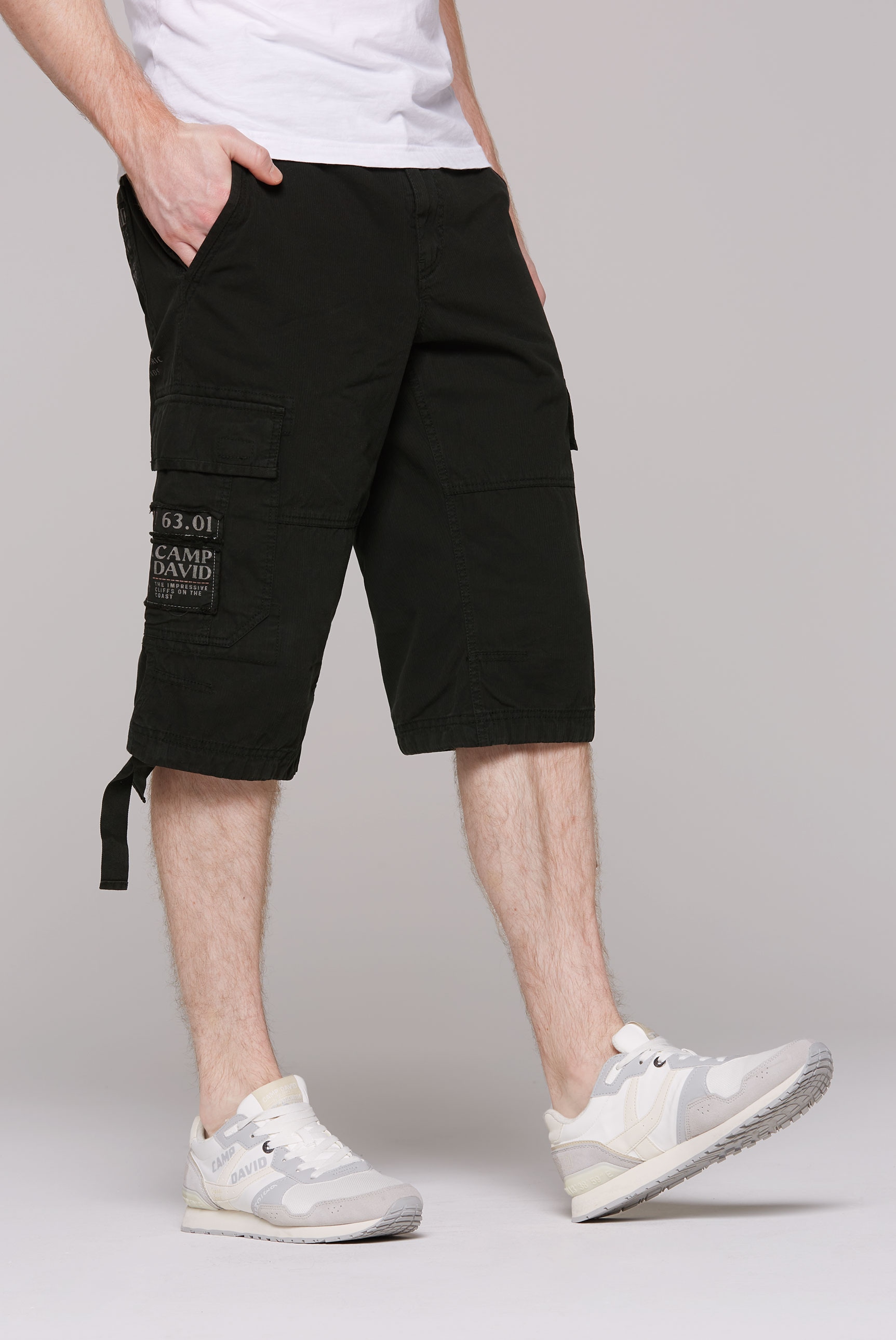 CAMP DAVID Skaterbermudas, Sommerhose mit Webstreifen und Prints günstig online kaufen